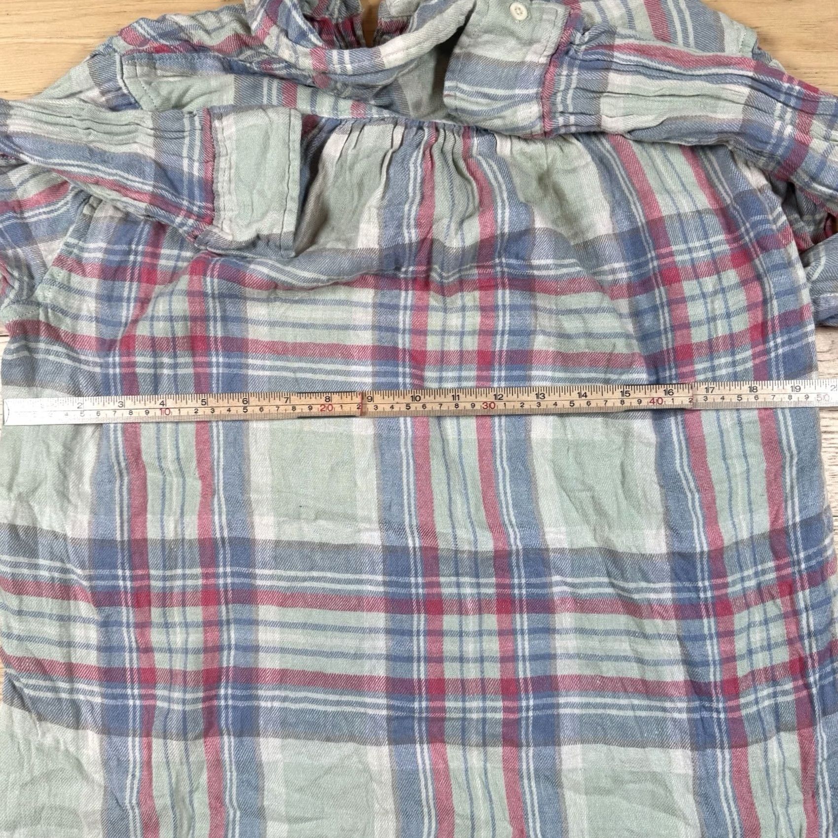 Ralph Lauren Ralph Lauren Denim & Supply Shirt Womens Medium Plaid Linen Blend Denim Top Button-Up Blue M Womens Size M / US 6-8 / IT 42-44 - 6 Thumbnail