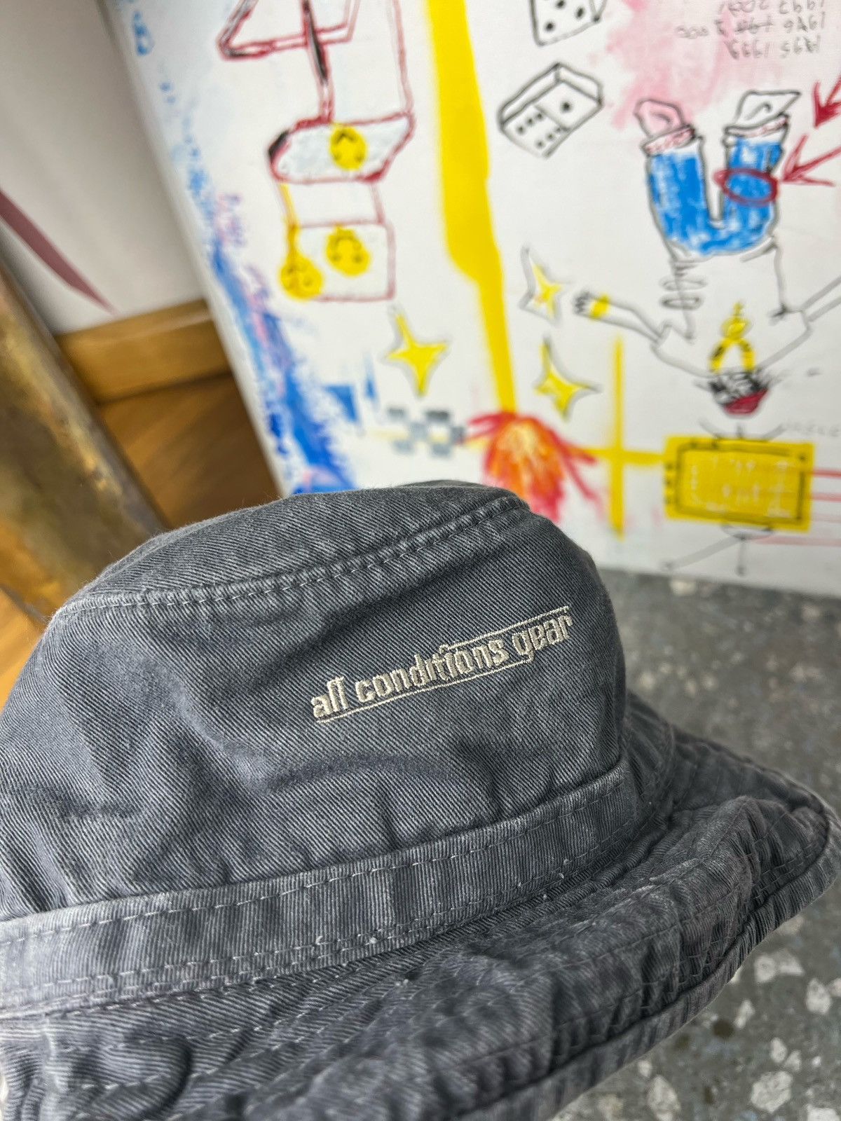 Nike × Vintage Vintage Nike Swoosh Logo Bucket Hat Panama faded Size ONE SIZE - 19 Thumbnail
