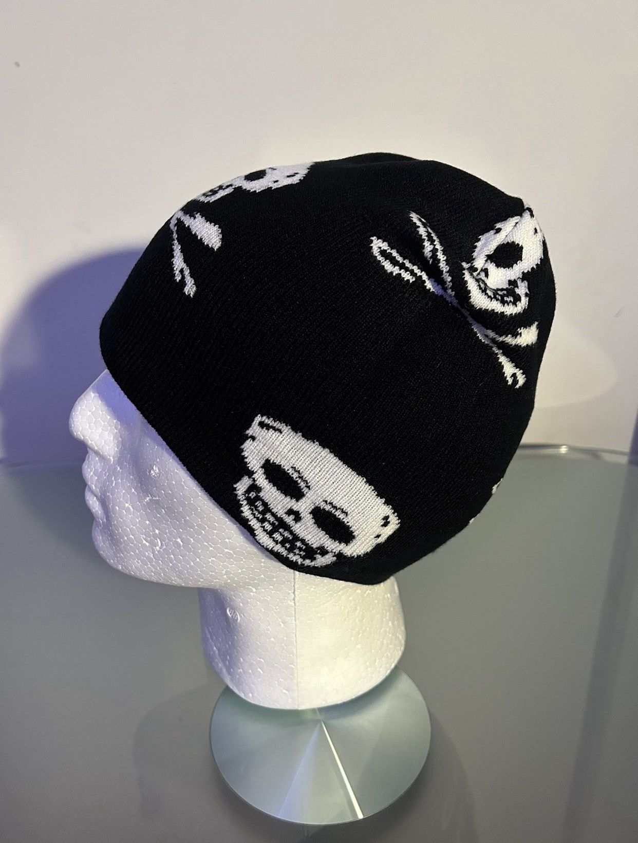 Japanese Brand × Vintage Y2K Skull Crossbone Beanie Size ONE SIZE - 4 Thumbnail
