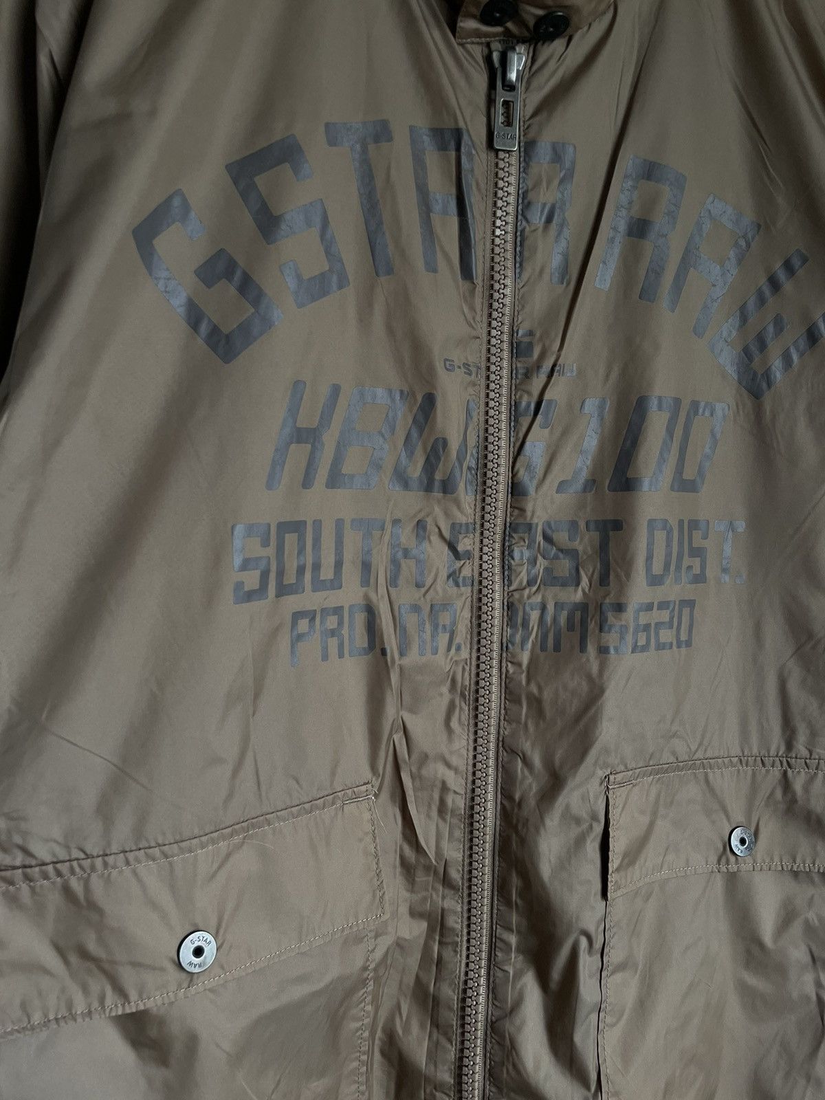 Japanese Brand Gstar Raw Nylon Light Jacket Big Logo Zip Hypebeast Y2k Size US XL / EU 56 / 4 - 4 Thumbnail