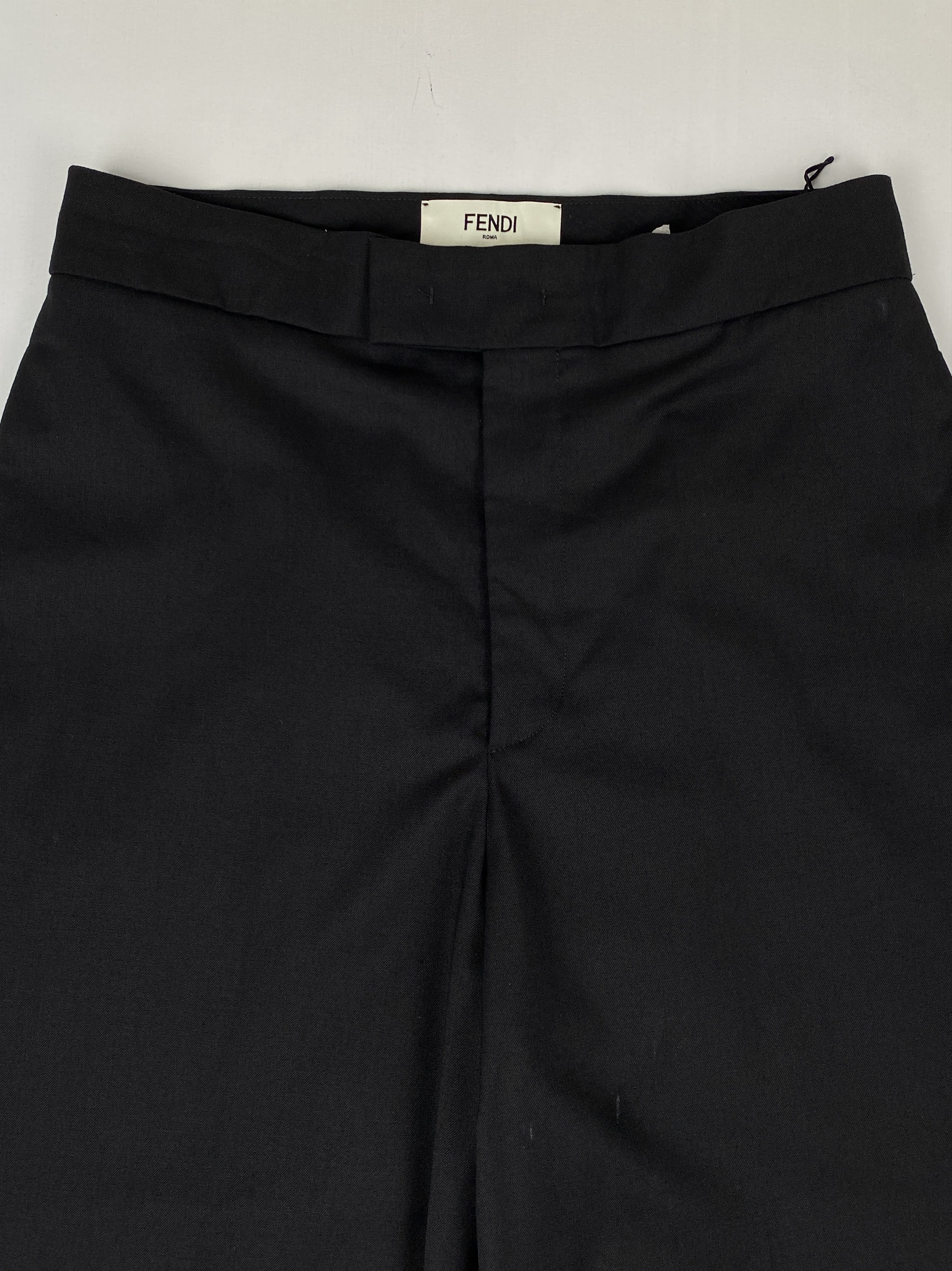 Fendi Roma Highwaist Black Trousers Size 30" / US 8 / IT 44 - 3 Thumbnail