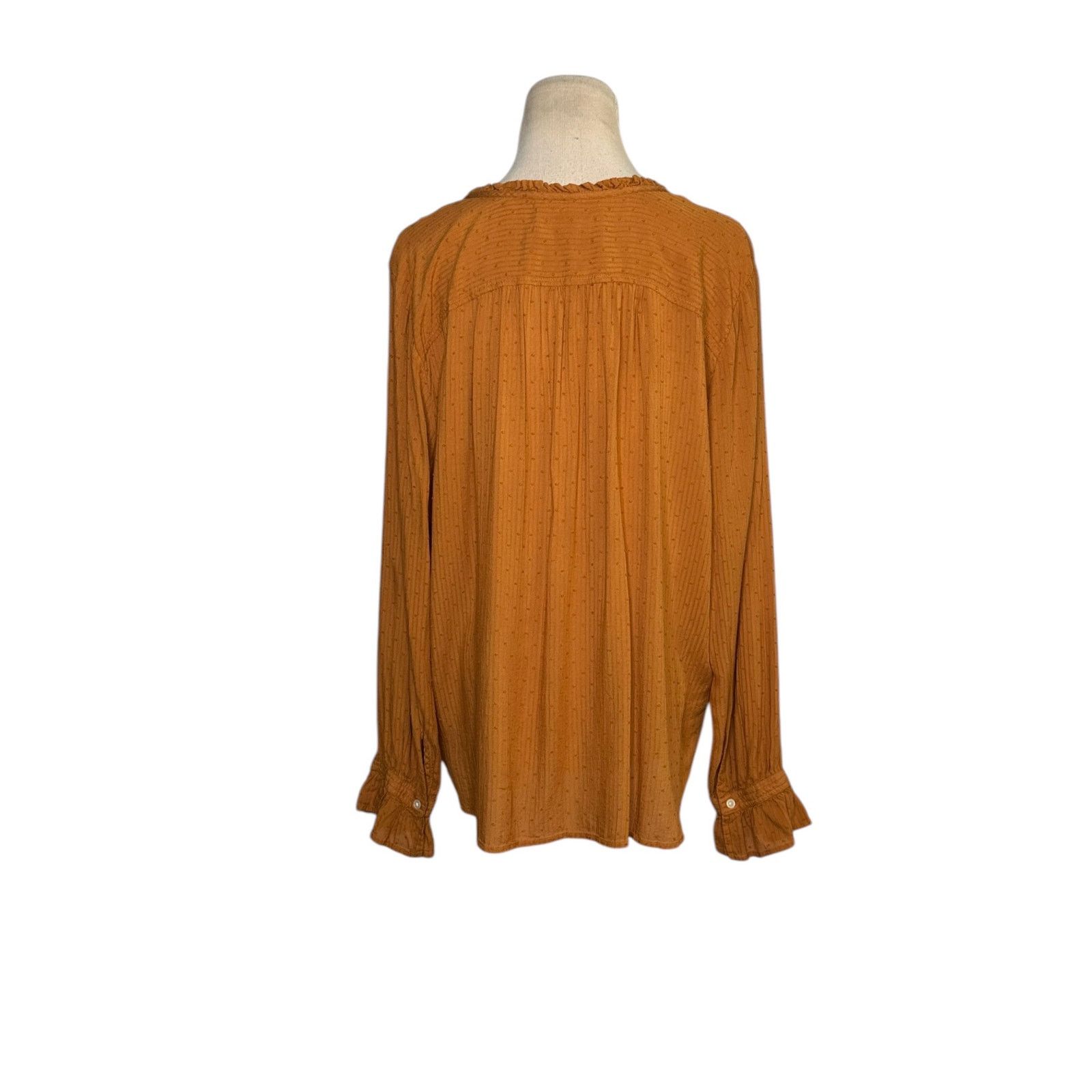 Loft Loft burnt orange long sleeves tunic blouse size large Size L / US 10 / IT 46 - 2 Thumbnail