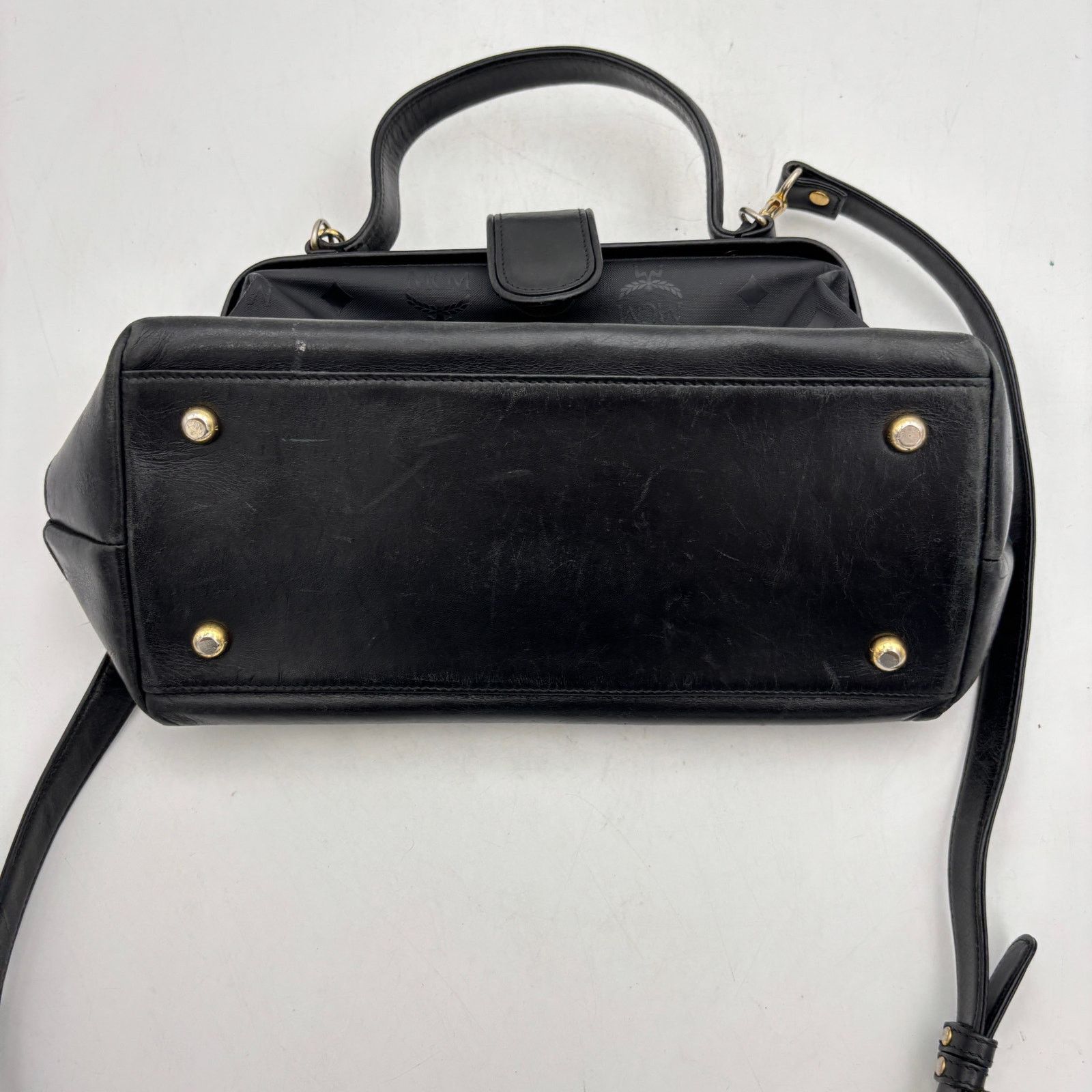 MCM × Vintage VTG 80s MCM Visetos Monogram Top Handle Shoulder Doctor Bag Size ONE SIZE - 12 Thumbnail