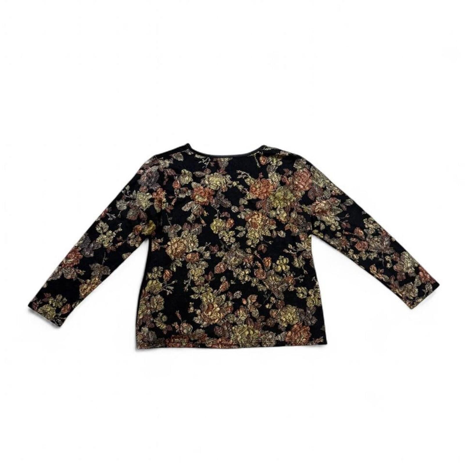 Other vintage y2k 2000s floral Asian inspired black top Size S / US 4 / IT 40 - 2 Thumbnail