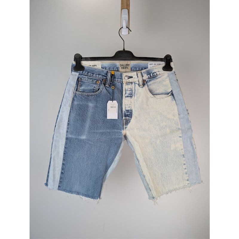 Gallery Dept. o1rshd1 Paneled Denim Shorts in Indigo Blue / Off White Size US 32 / EU 48 - 1 Thumbnail
