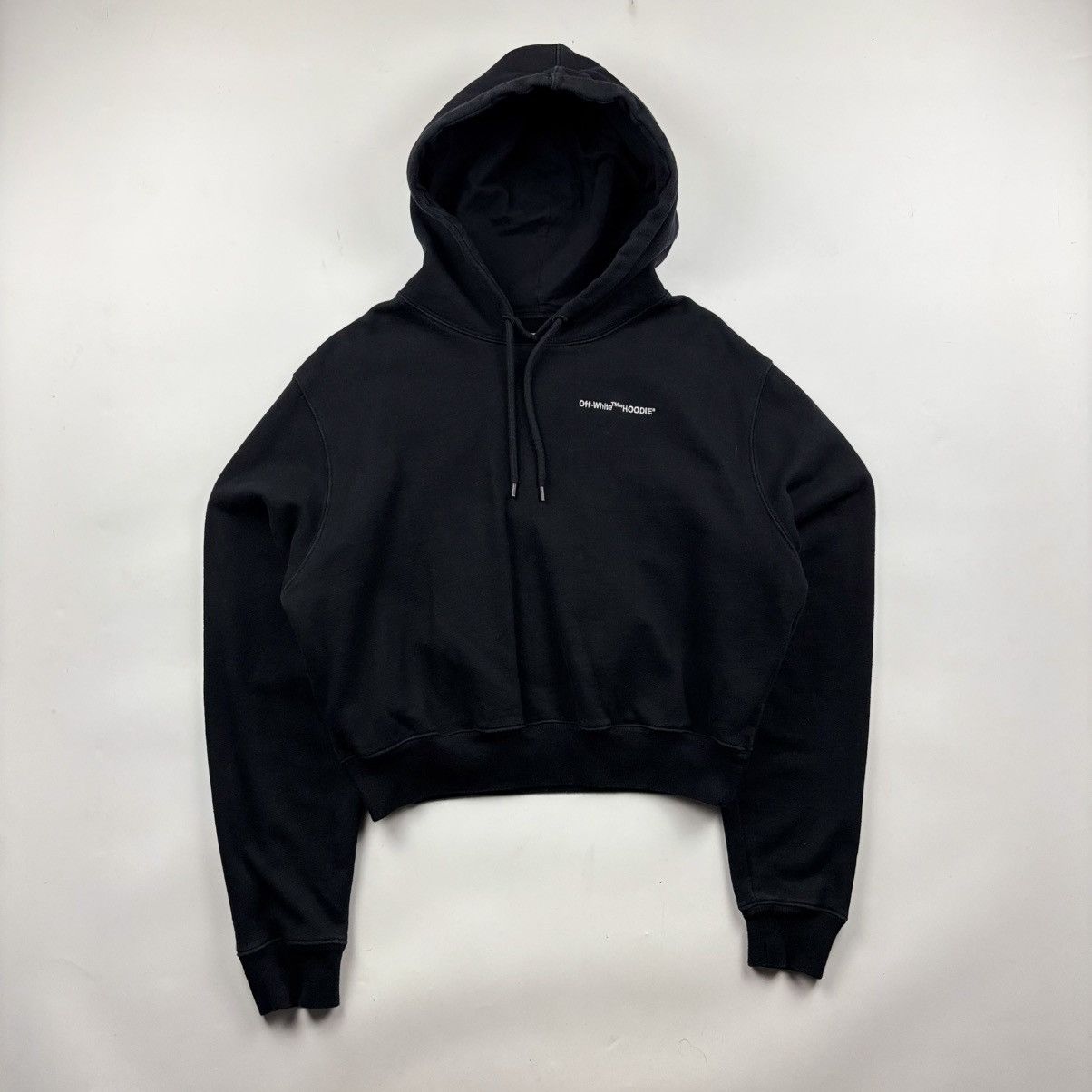 Off-White Off-White Quotes Cropped Hoodie Size S / US 4 / IT 40 - 2 Thumbnail