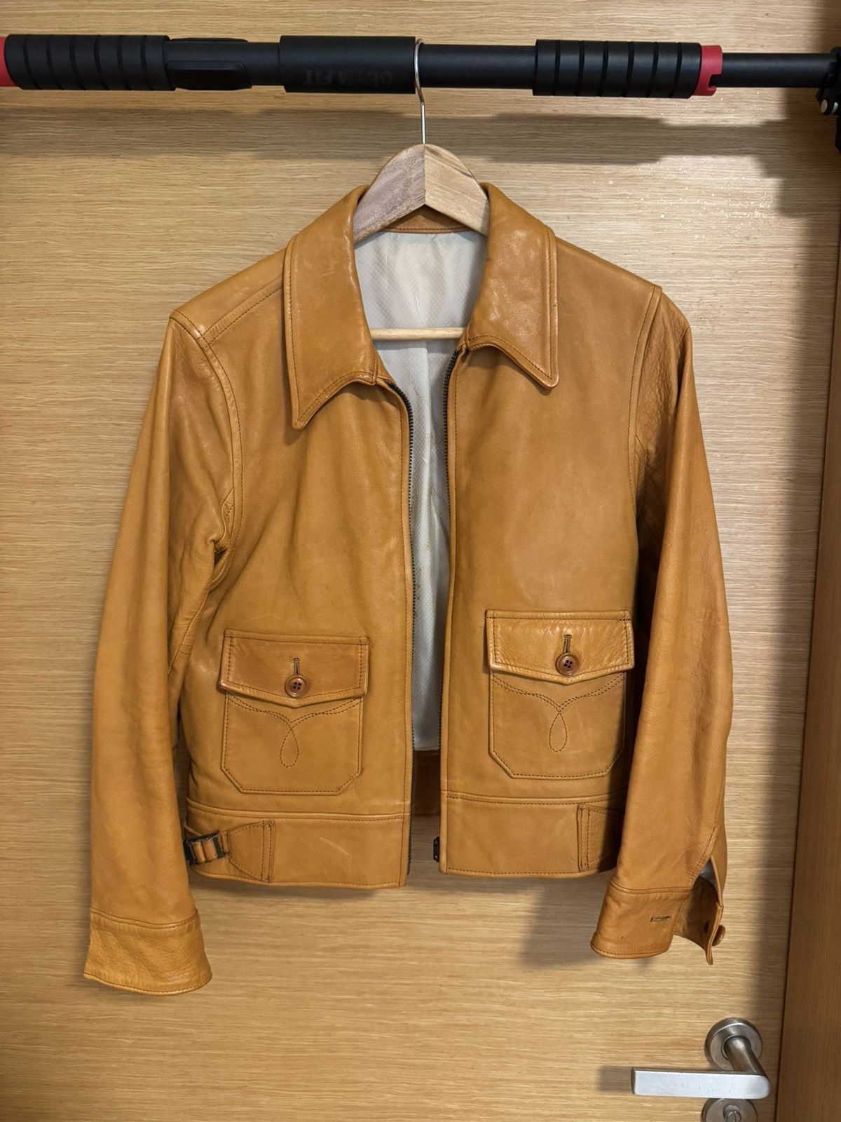Neighborhood Neighborhood Tan Leather Jacket Size US S / EU 44-46 / 1 - 1 Thumbnail