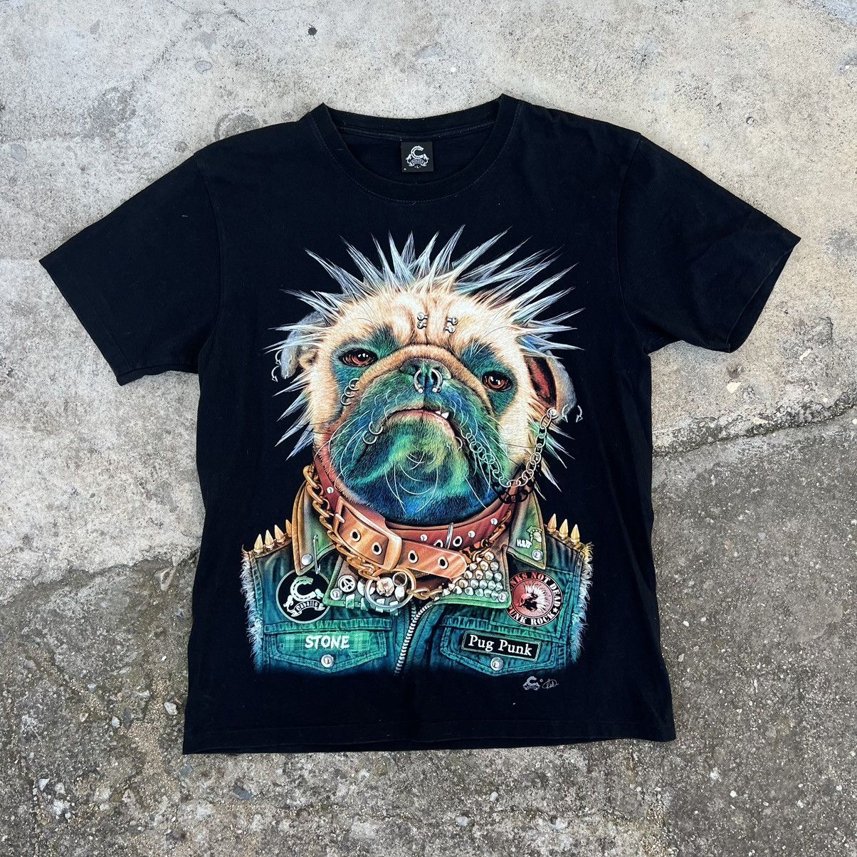 Band Tees × Hook-Ups × Japanese Brand 90’s Vintage Dog T Shirt Metal Piercing Y2K Size US XL / EU 56 / 4 - 1 Thumbnail