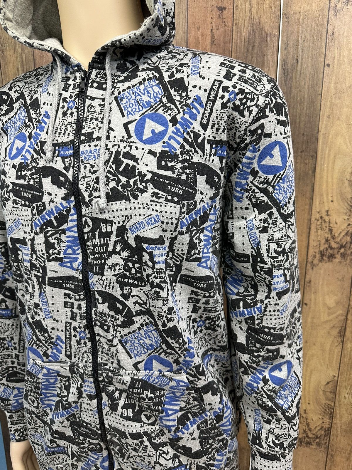 Airwalk × Vintage Vintage Airwalk Overprint Zipper Hoodie Z49 Size US M / EU 48-50 / 2 - 3 Thumbnail