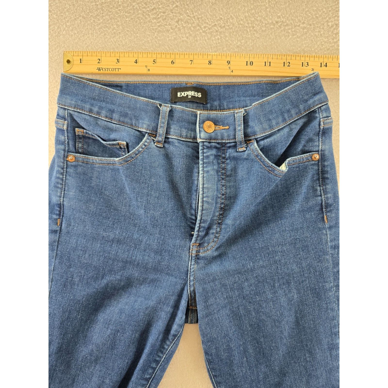 Express Express Jeans Womens Size 4R Blue Denim High Rise Skinny Size 27" / US 4 / IT 40 - 2 Thumbnail