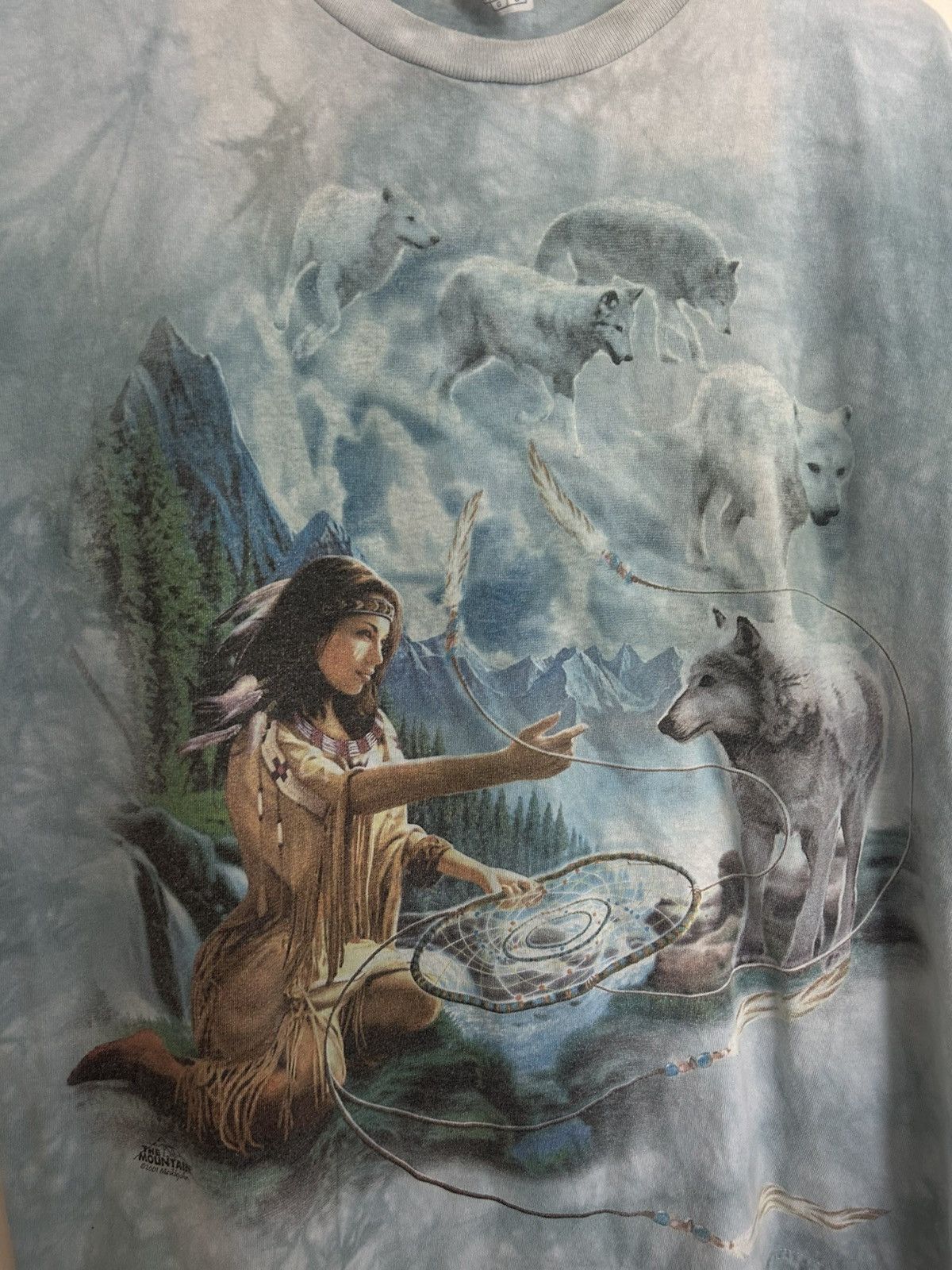 The Mountain 2001 Vintage The Mountain Indian Woman & Wolves Art T-shirt Size US L / EU 52-54 / 3 - 2 Thumbnail