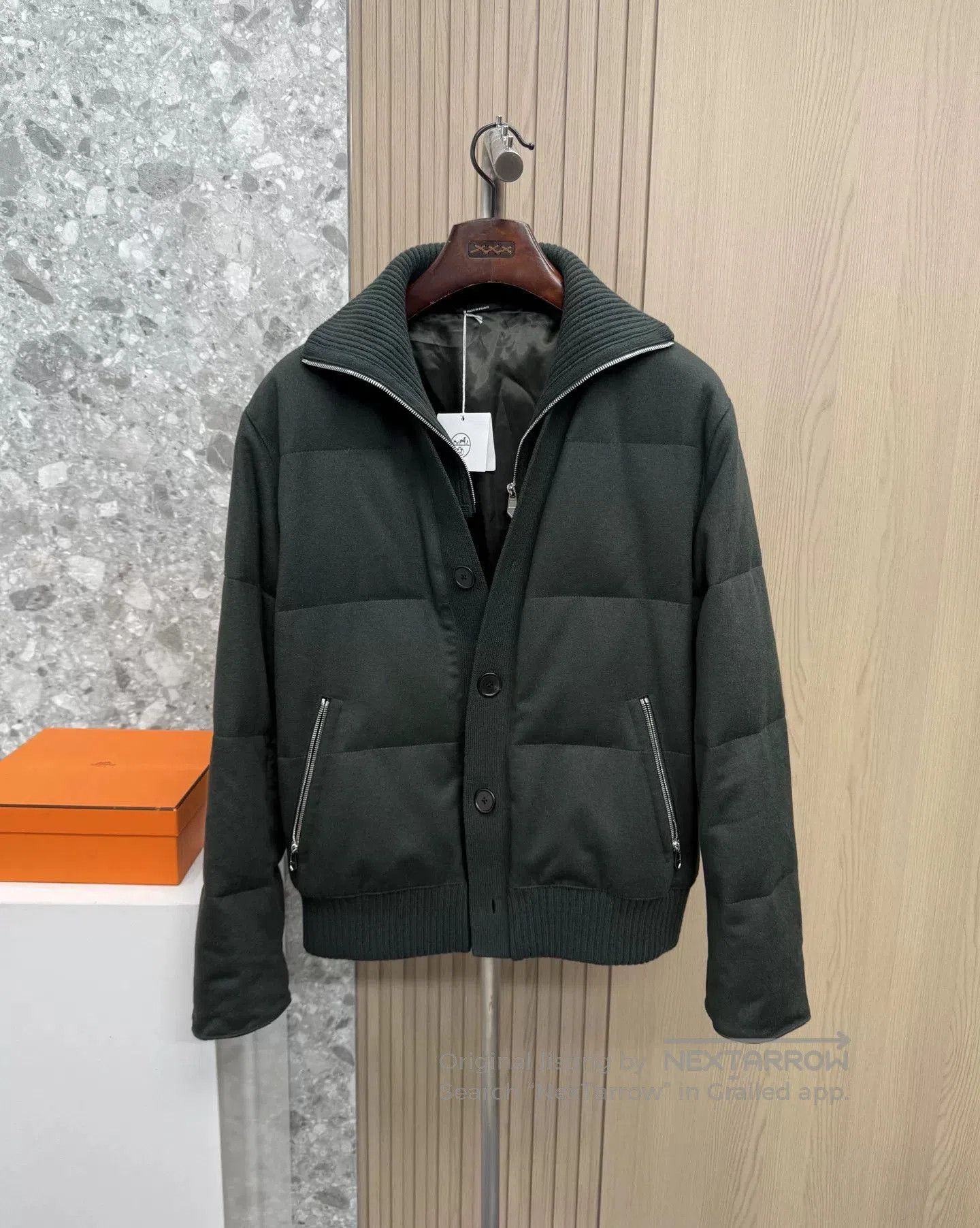 Hermes Hermes Cashmere Knitted Collar Down Jacket. Size US L / EU 52-54 / 3 - 1 Thumbnail