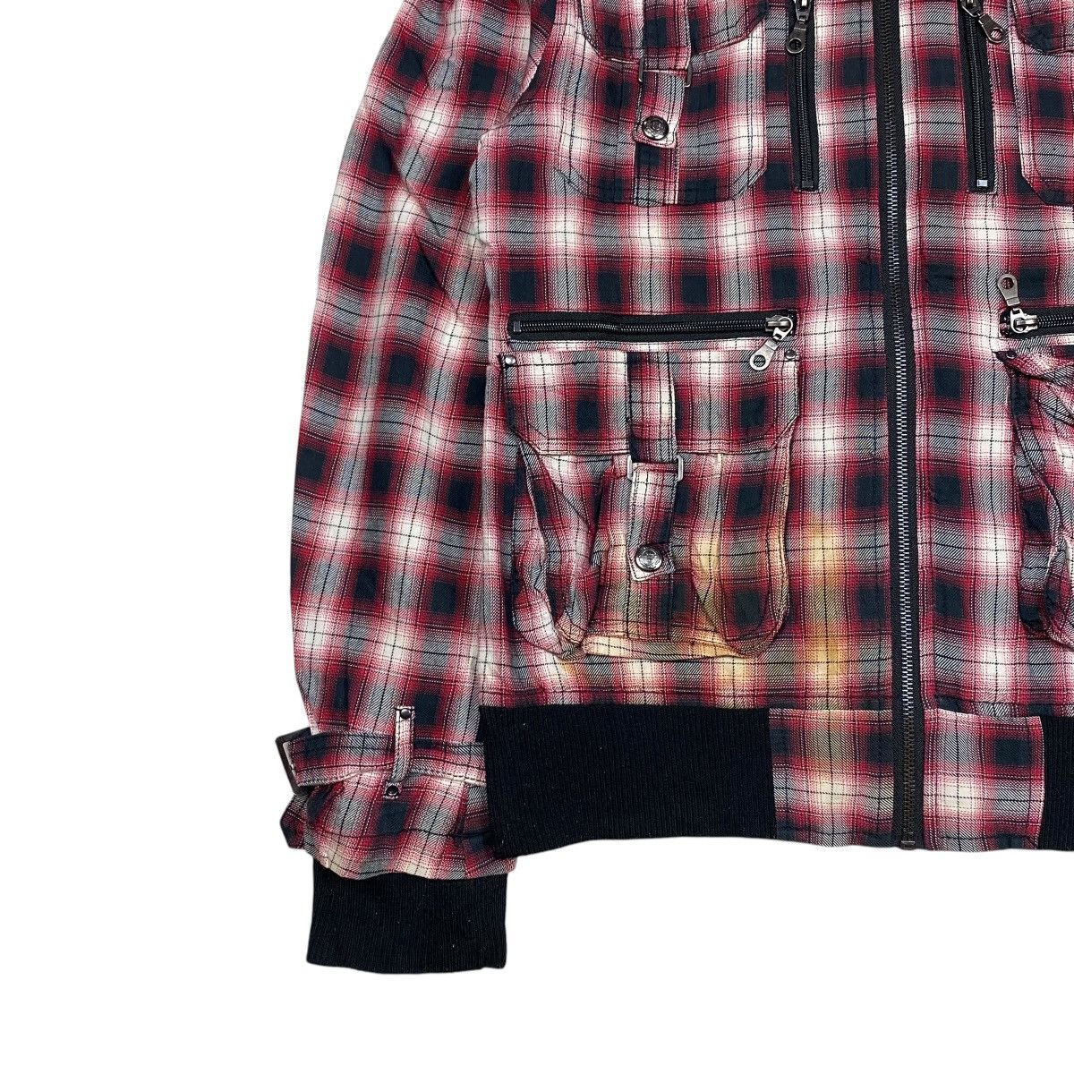 If Six Was Nine × Japanese Brand × Le Grande Bleu (L.G.B.) Bareback Realdress Shadow Plaid Bondage Cargo Jacket Size US M / EU 48-50 / 2 - 5 Thumbnail