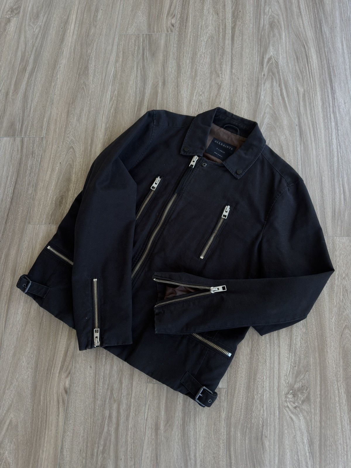 Allsaints Surplus Biker Zipper Jacket Black Size US XL / EU 56 / 4 - 3 Thumbnail