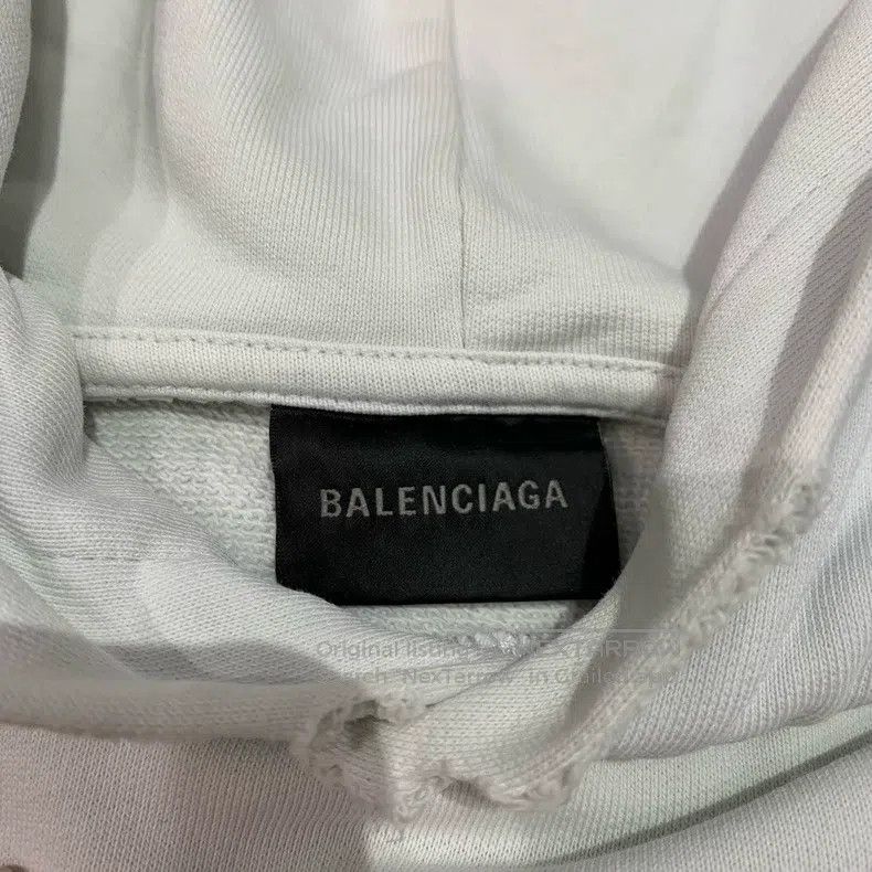 Balenciaga Balenciaga White and Green Grain Hooded Sweatshirt/M Size Size US M / EU 48-50 / 2 - 5 Thumbnail
