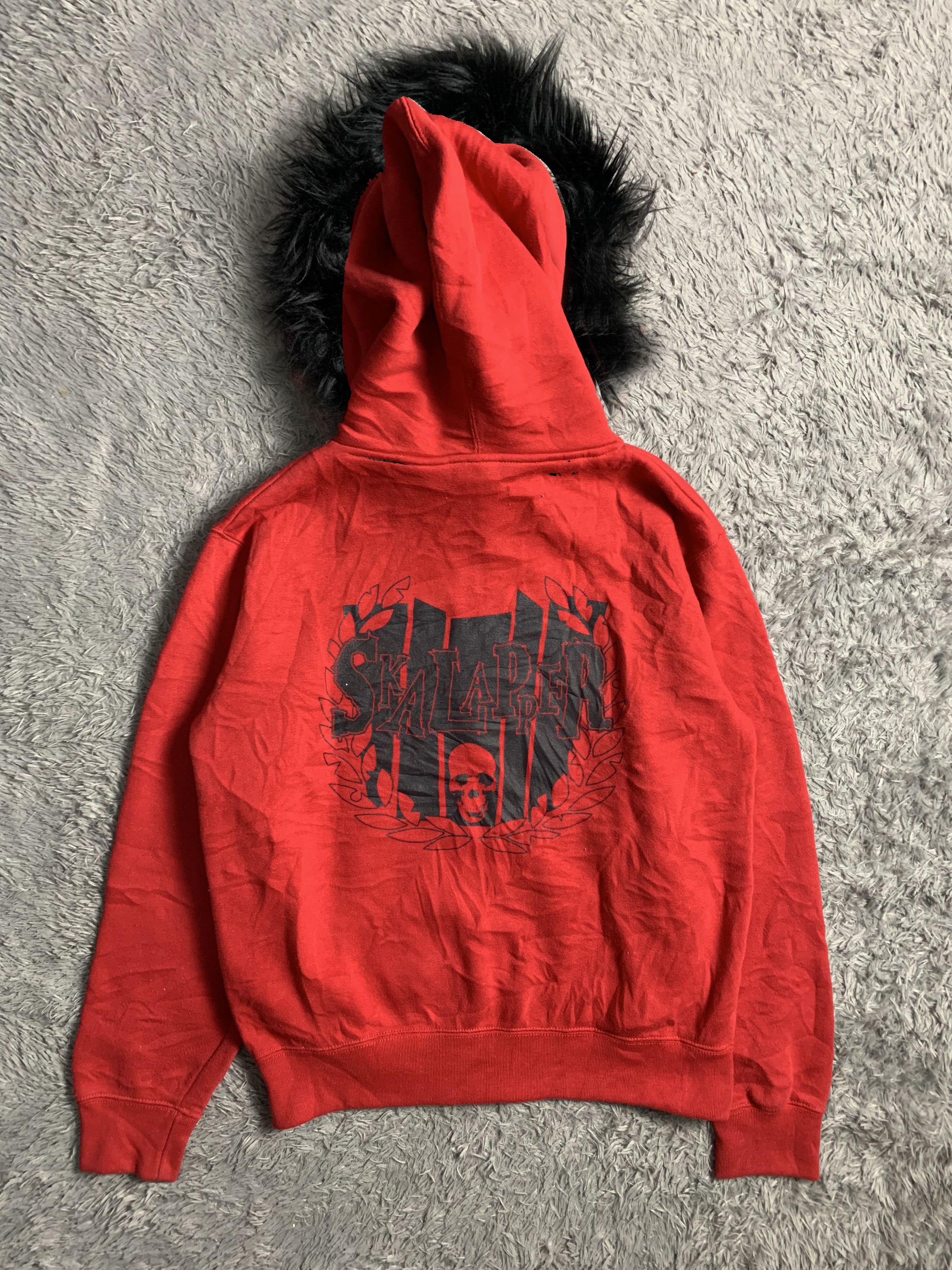 Vintage Vintage Fur Hoodie Skull Bones Y2K Grunge Emo Harajuku Size US S / EU 44-46 / 1 - 2 Thumbnail
