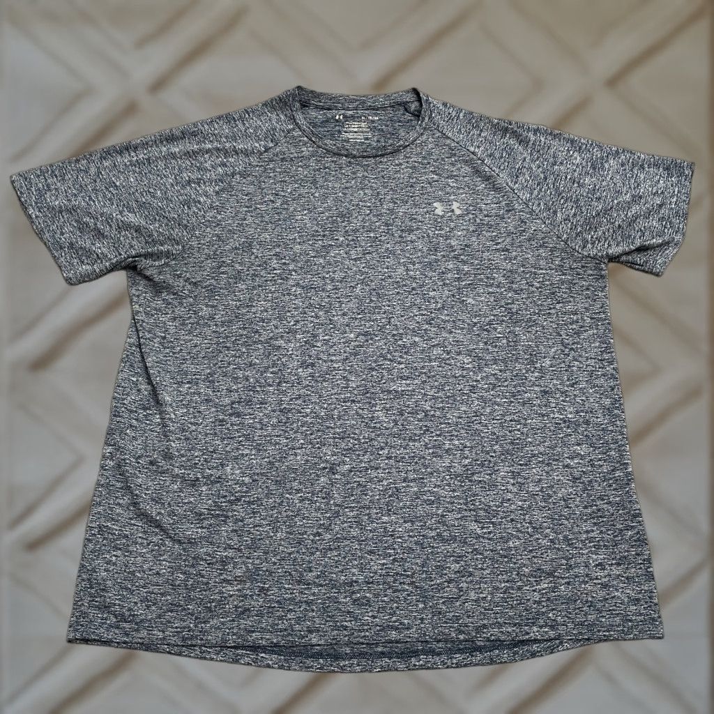 Under Armour Under Armour HeatGear Loose Fit Active T-Shirt Mens XL Heather Blue Crew Tee Size US XL / EU 56 / 4 - 1 Thumbnail