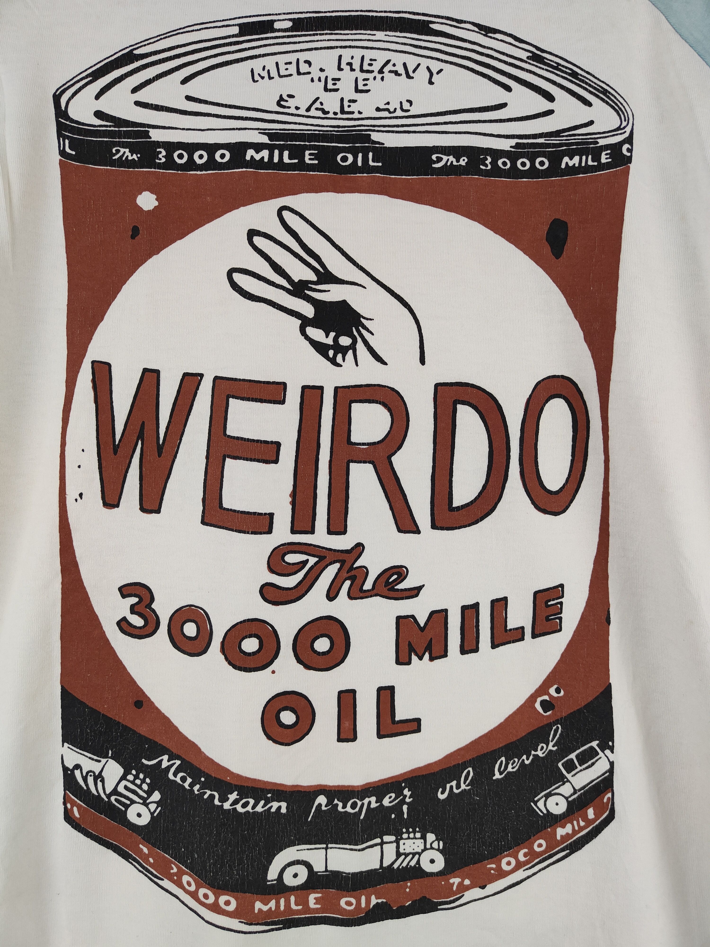 Japanese Brand Weirdo White Green vintage Faded Long Sleeve T-Shirts #S2482 Size US L / EU 52-54 / 3 - 3 Thumbnail