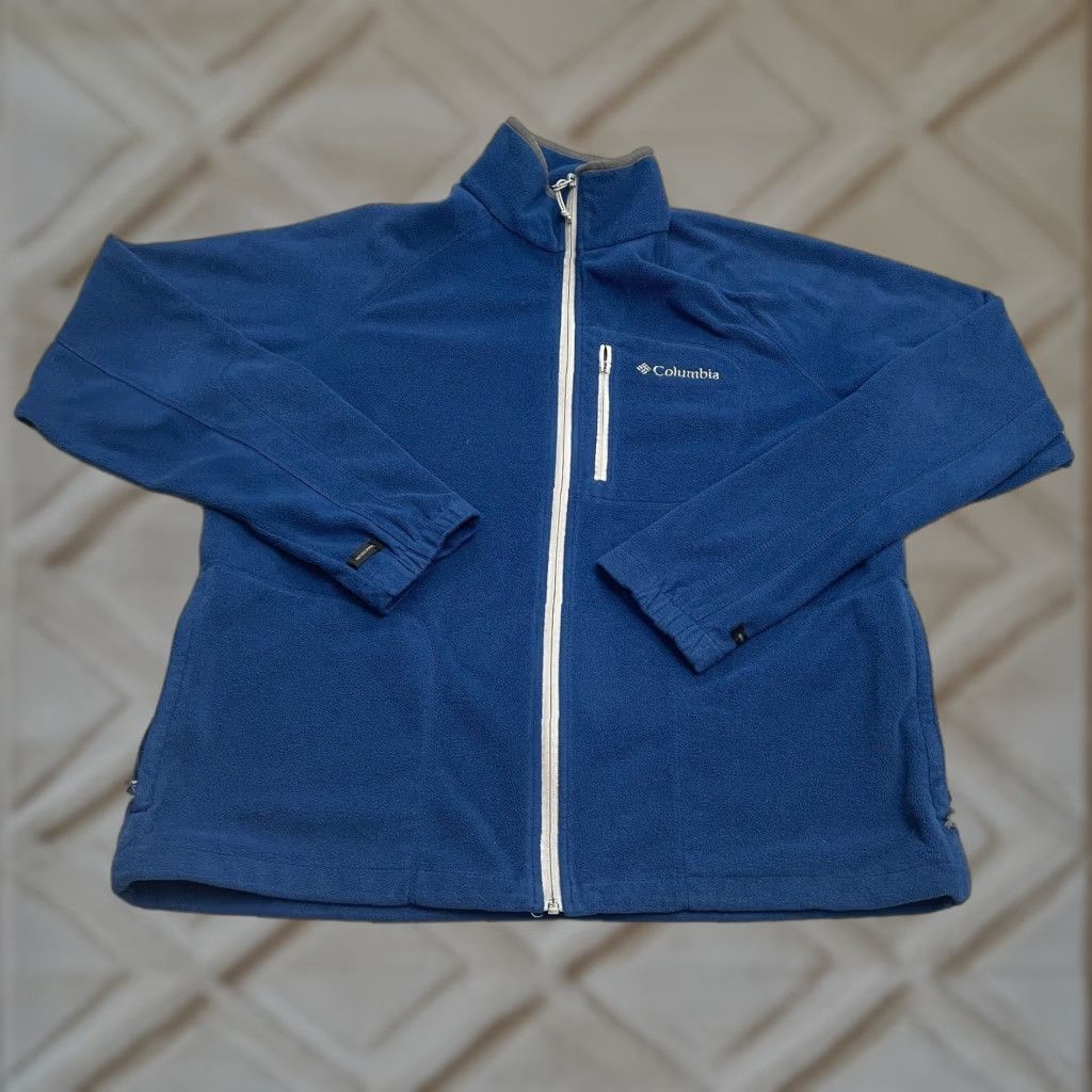 Vintage Columbia Jacket Men Large Blue Full Zip Interchange Fleece Pocket Outdoor Hiking Casual Travel Size US L / EU 52-54 / 3 - 1 Thumbnail