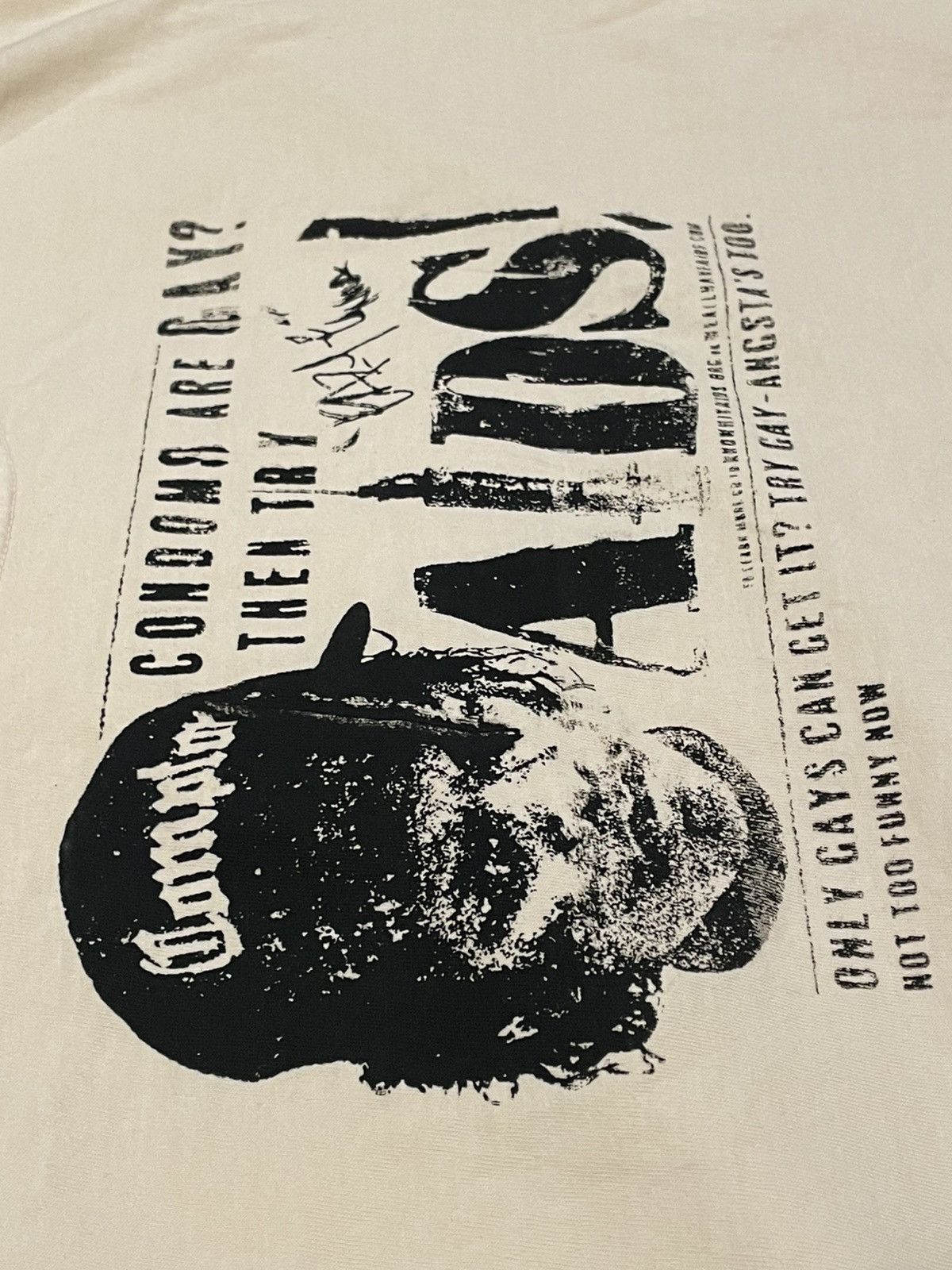 Vintage Vintage Eazy-E NWA 80s AIDS Campaign Tee Size US L / EU 52-54 / 3 - 3 Thumbnail