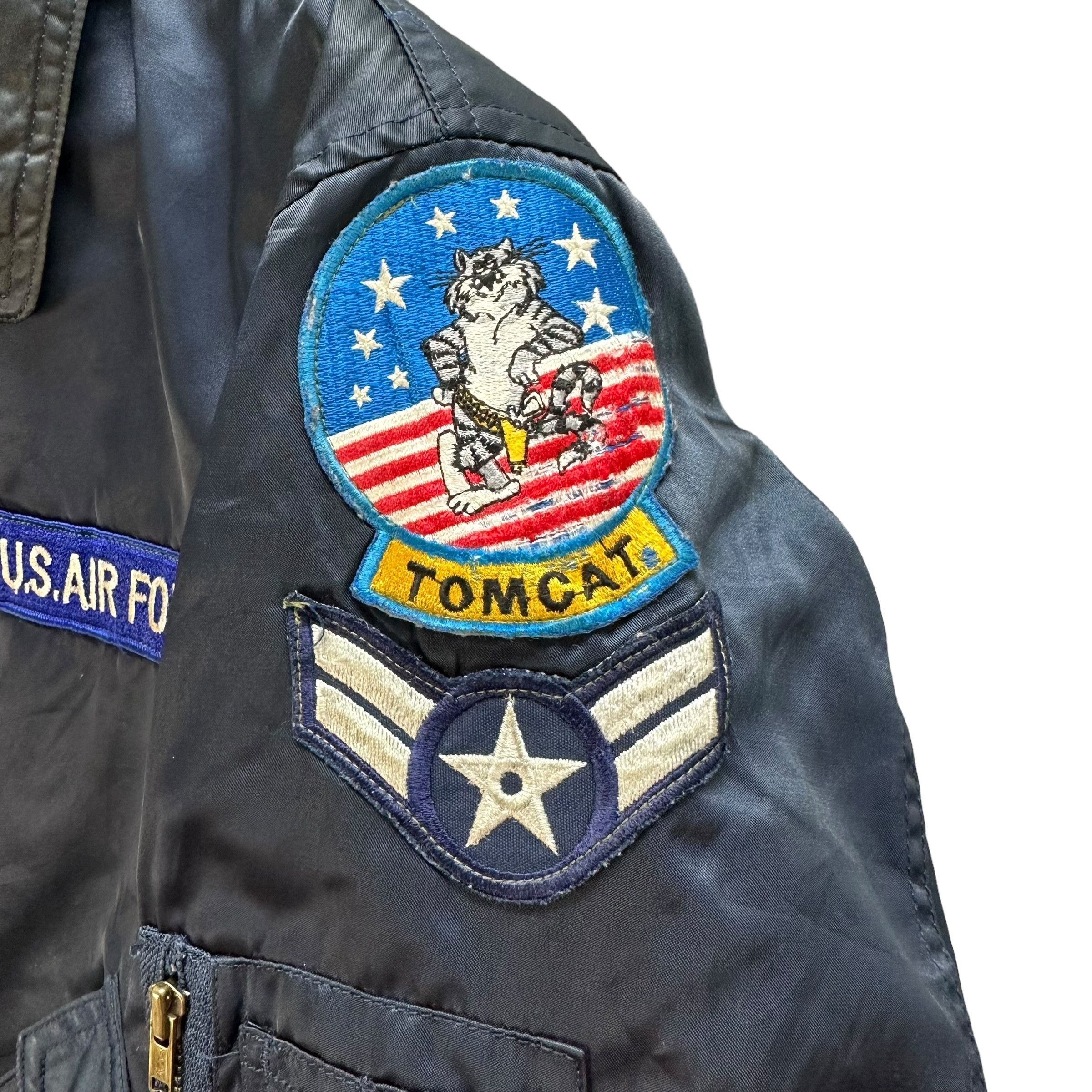 Vintage MA1 Flight Jacket US AIR FORCE TOMCAT Patches #A46-1082 Size US L / EU 52-54 / 3 - 11 Thumbnail