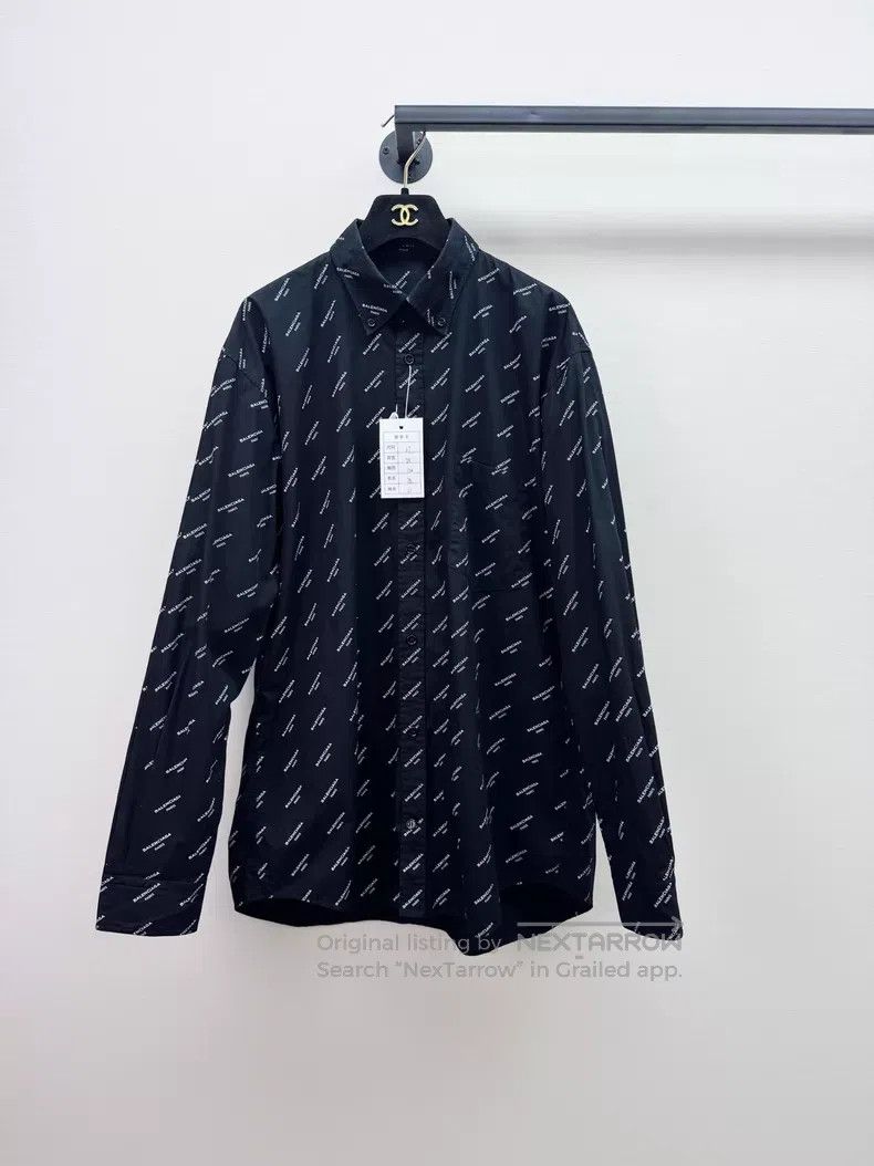 Balenciaga Balenciaga Size 37 All-Over Printed Shirt Size US M / EU 48-50 / 2 - 2 Thumbnail