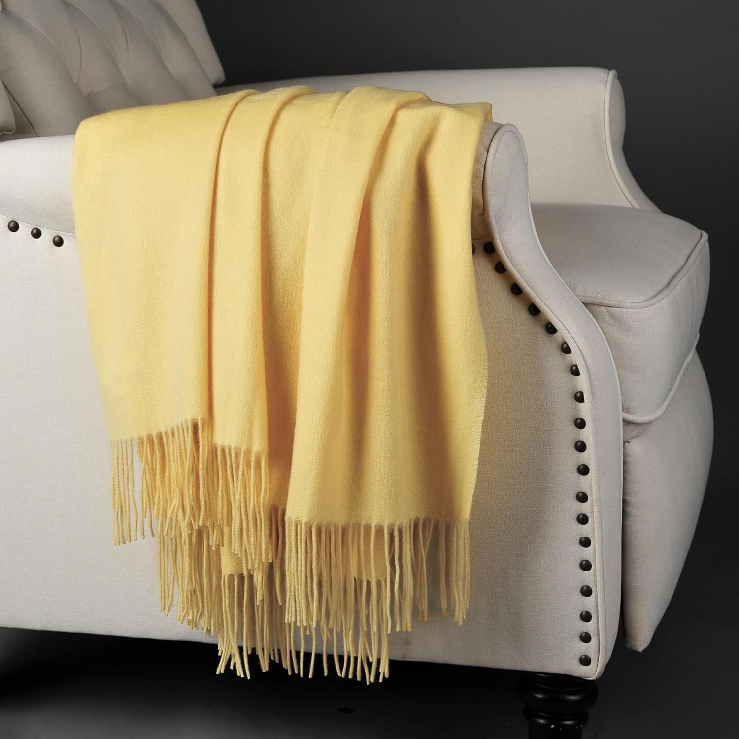 Other Cashmere Throw Blanket with Fringe Size ONE SIZE - 2 Thumbnail