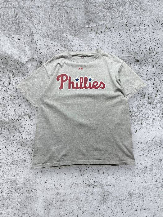 MLB Philadelphia Phillies Victorino USA T-Shirt Black Short Sleeve Mens M