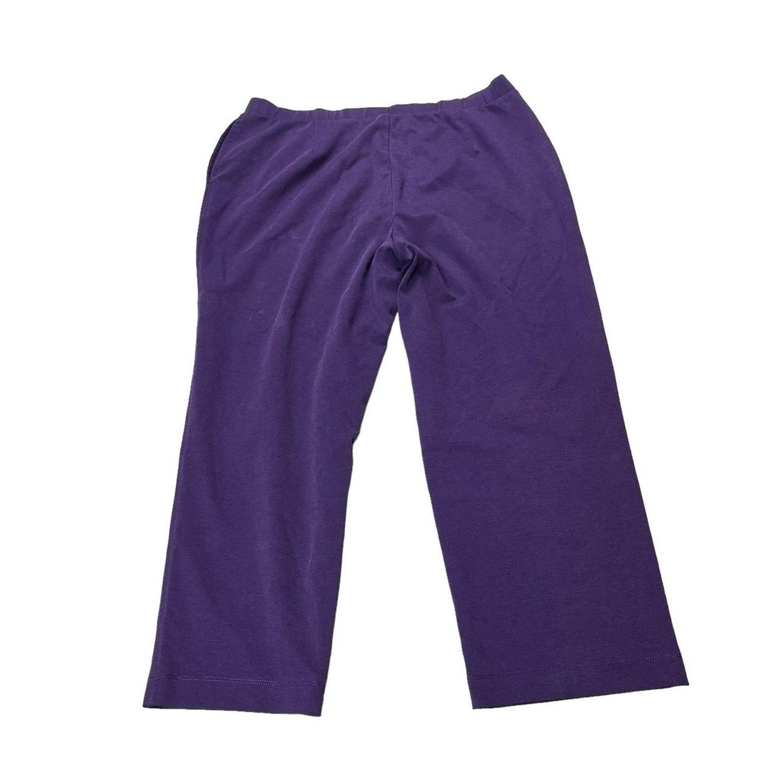 Vintage Allison Daley Lounge Pants in Purple Size 38" / US 16 / IT 52 - 3 Thumbnail