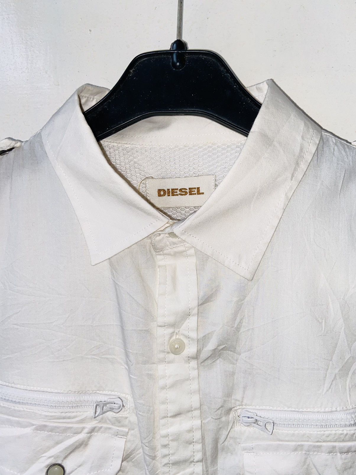 DIESEL White Shirt Slim Fit Size M