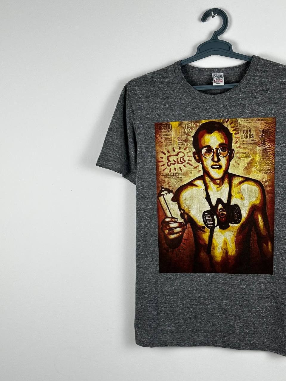 Keith Haring × Obey Obey x Keith Haring Box Logo Portrait T Shirt Size US L / EU 52-54 / 3 - 4 Thumbnail