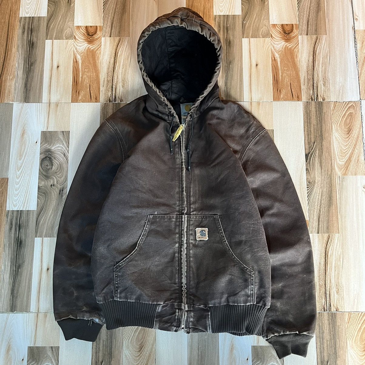 Carhartt Crazy Vintage Faded Carhartt Hooded Jacket Size US S / EU 44-46 / 1 - 1 Thumbnail