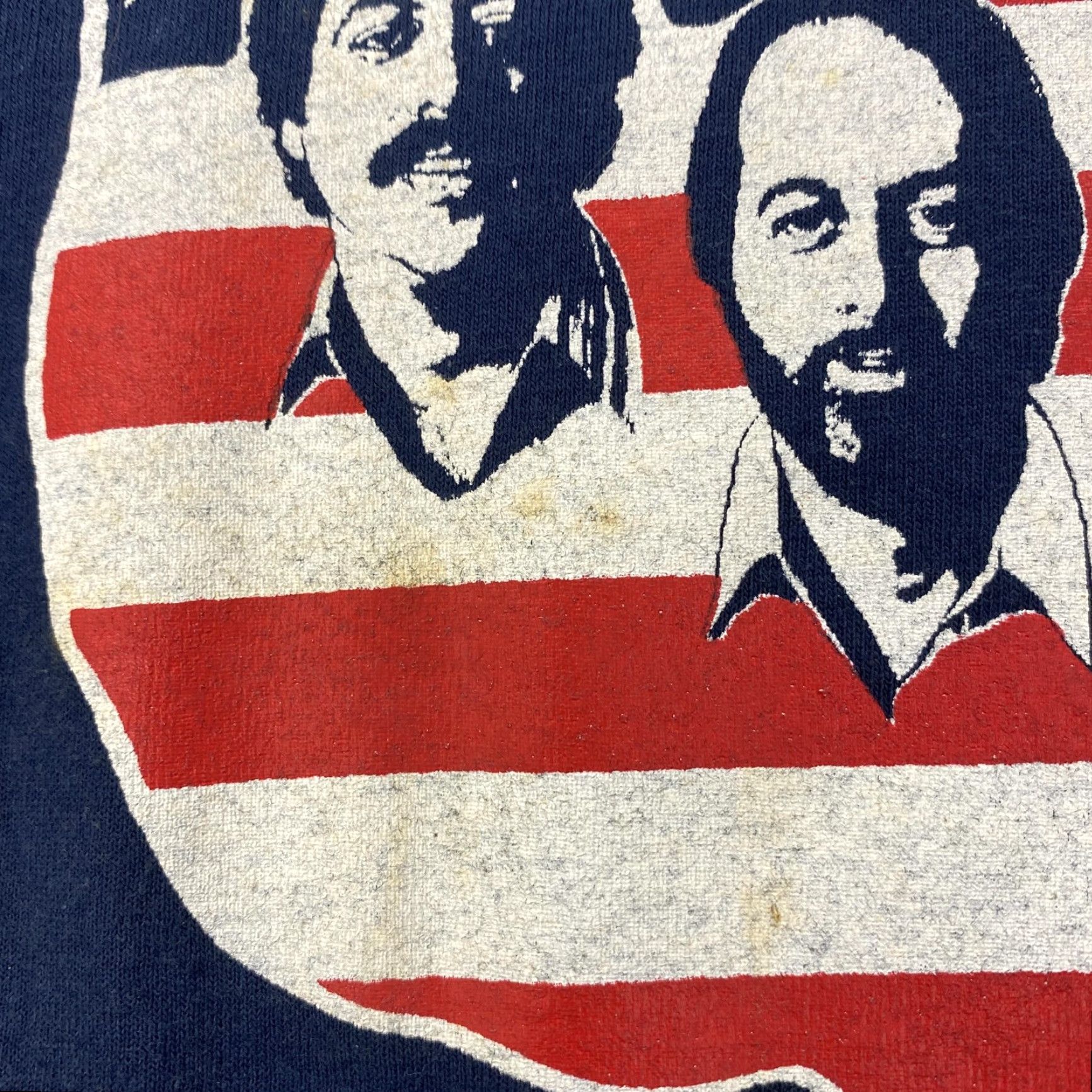 Vintage VINTAGE The Statlers Shirt Tee Mens Large Blue USA Flag Country Made USA 90s Size US L / EU 52-54 / 3 - 6 Thumbnail