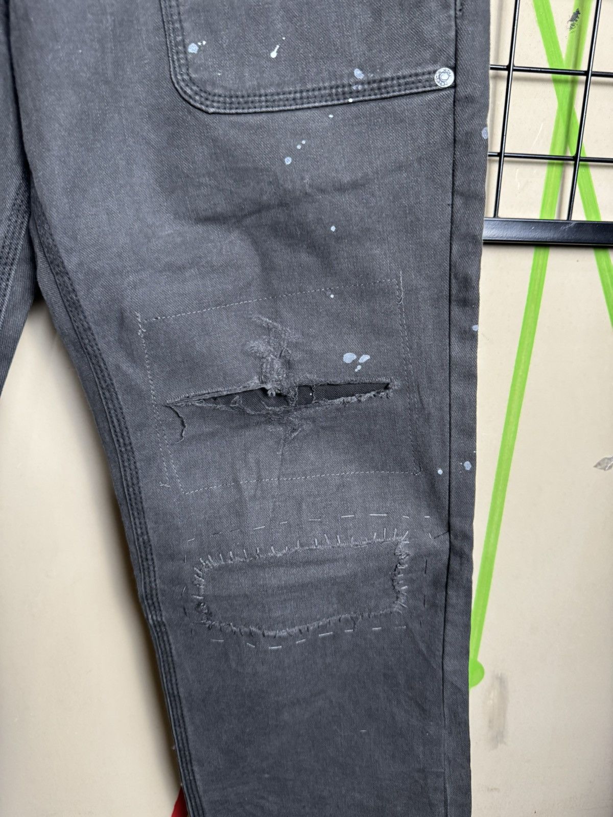 Japanese Brand Branch Distressed denim buckle back Size US 31 - 5 Thumbnail