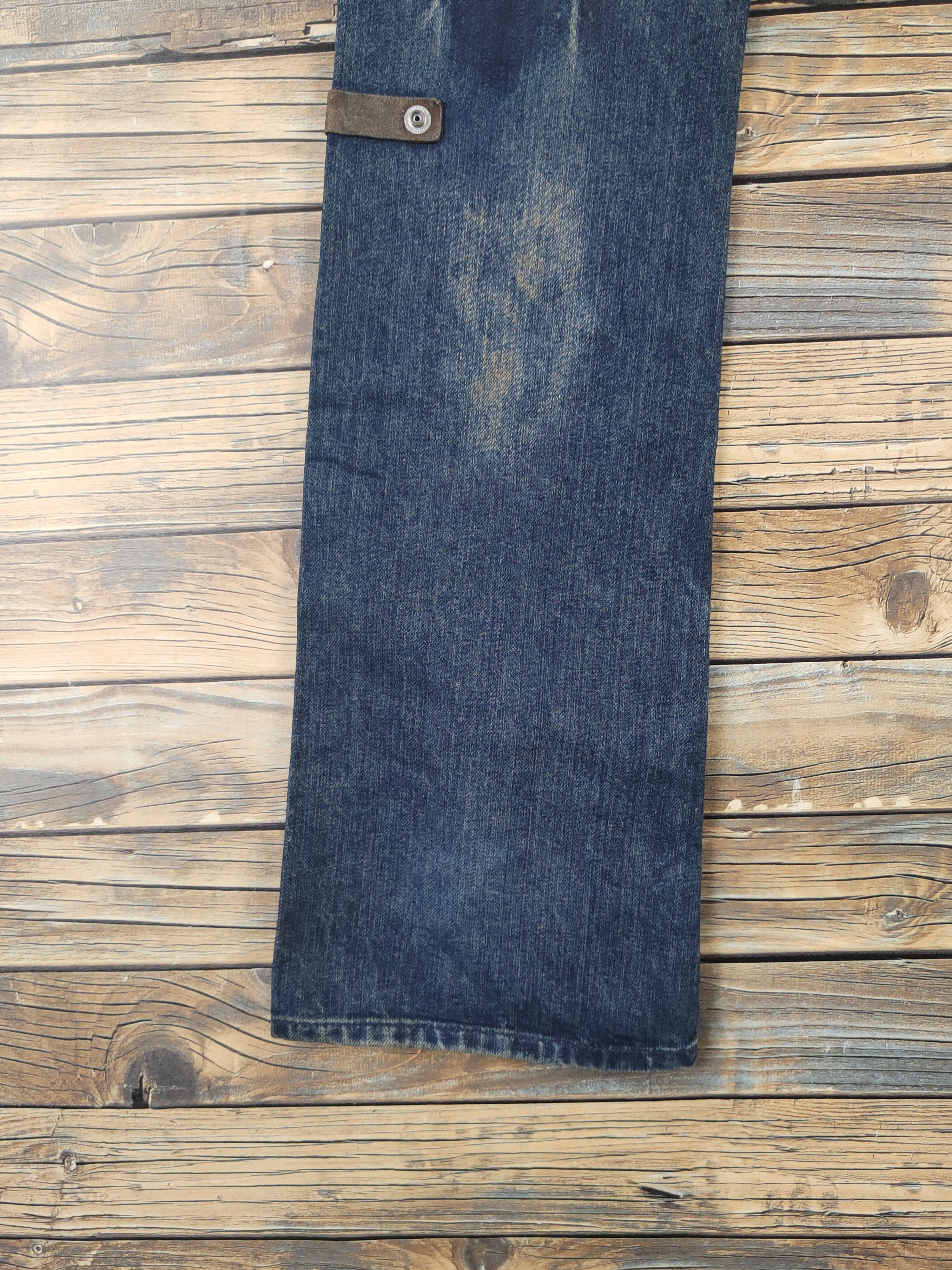 Japanese Brand DL Woman on The Verge Dark Blue Ripped denim Jeans #622 Size 28" / US 6 / IT 42 - 9 Thumbnail