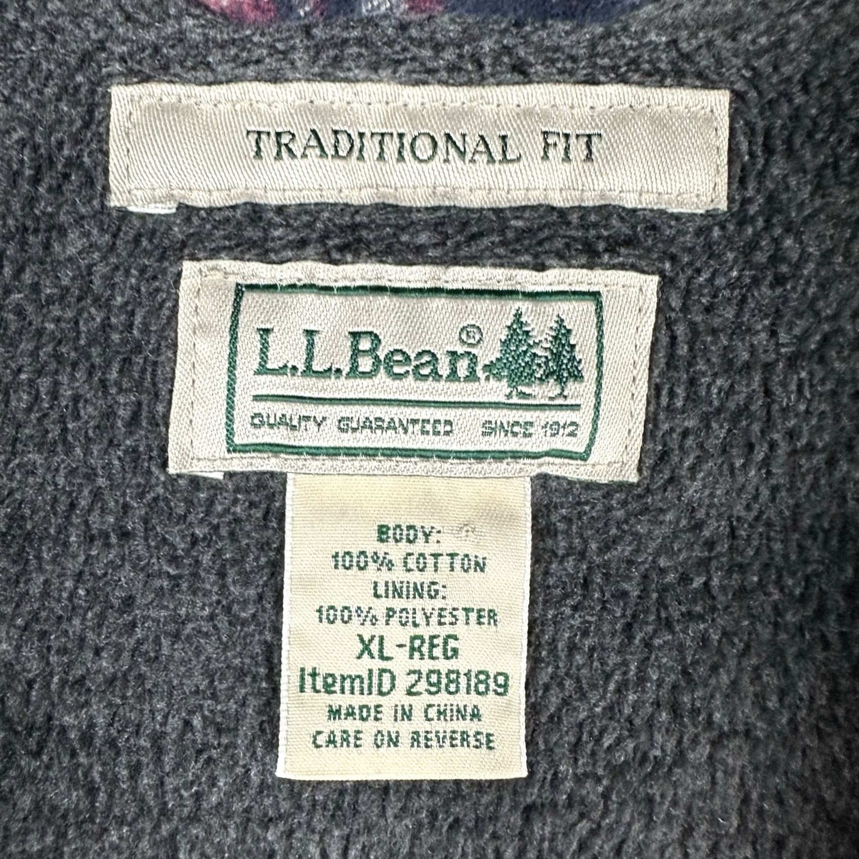 Vintage LL Bean Shirt XL Red Plaid Fleece-Lined Button-Up Shacket Men’s Casual Size US XL / EU 56 / 4 - 3 Thumbnail