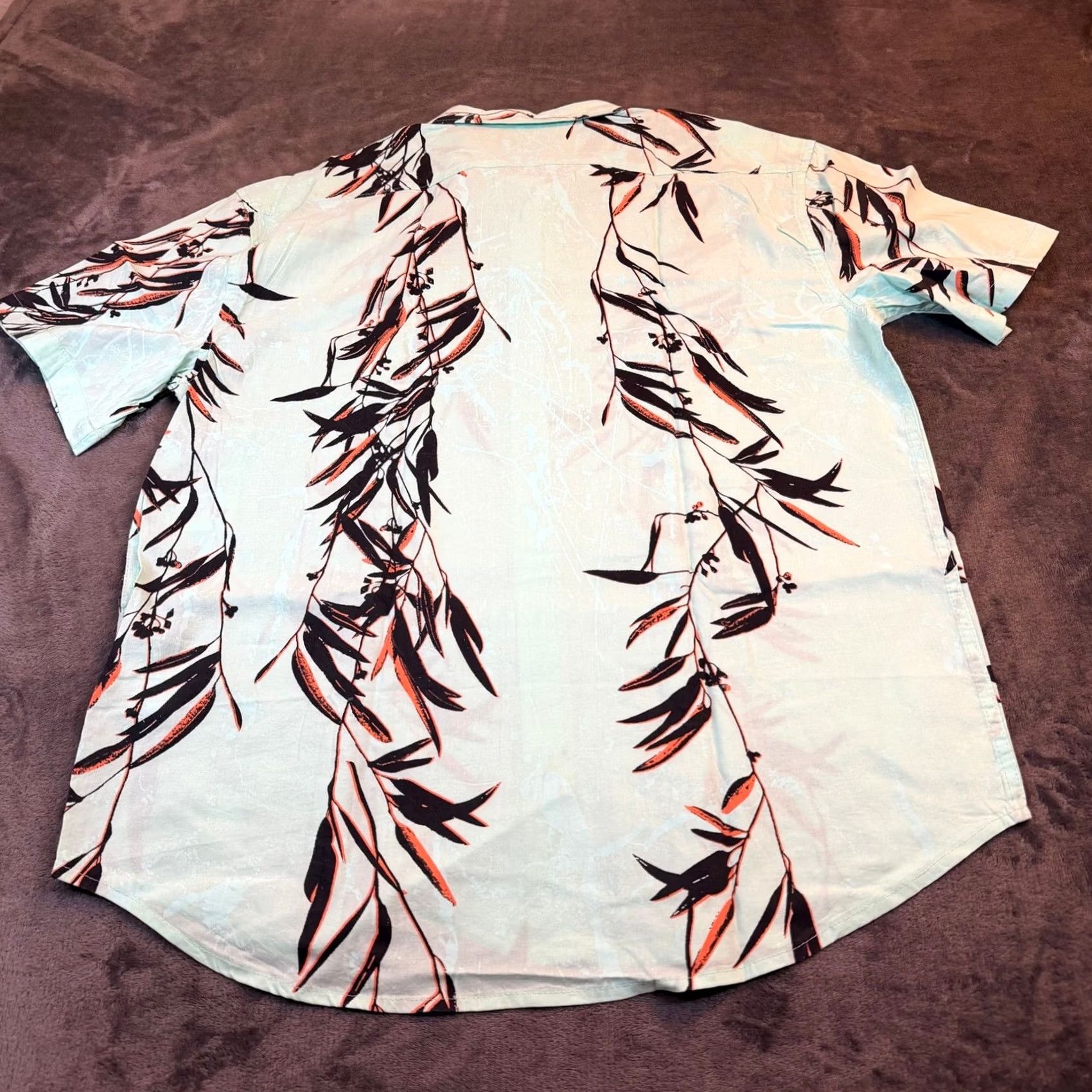 Billabong VINTAGE? No - (not vintage) Shirt Billabong Sundays SS Button Up Mens M Mint Green Floral Stretch NWT Size US M / EU 48-50 / 2 - 6 Thumbnail