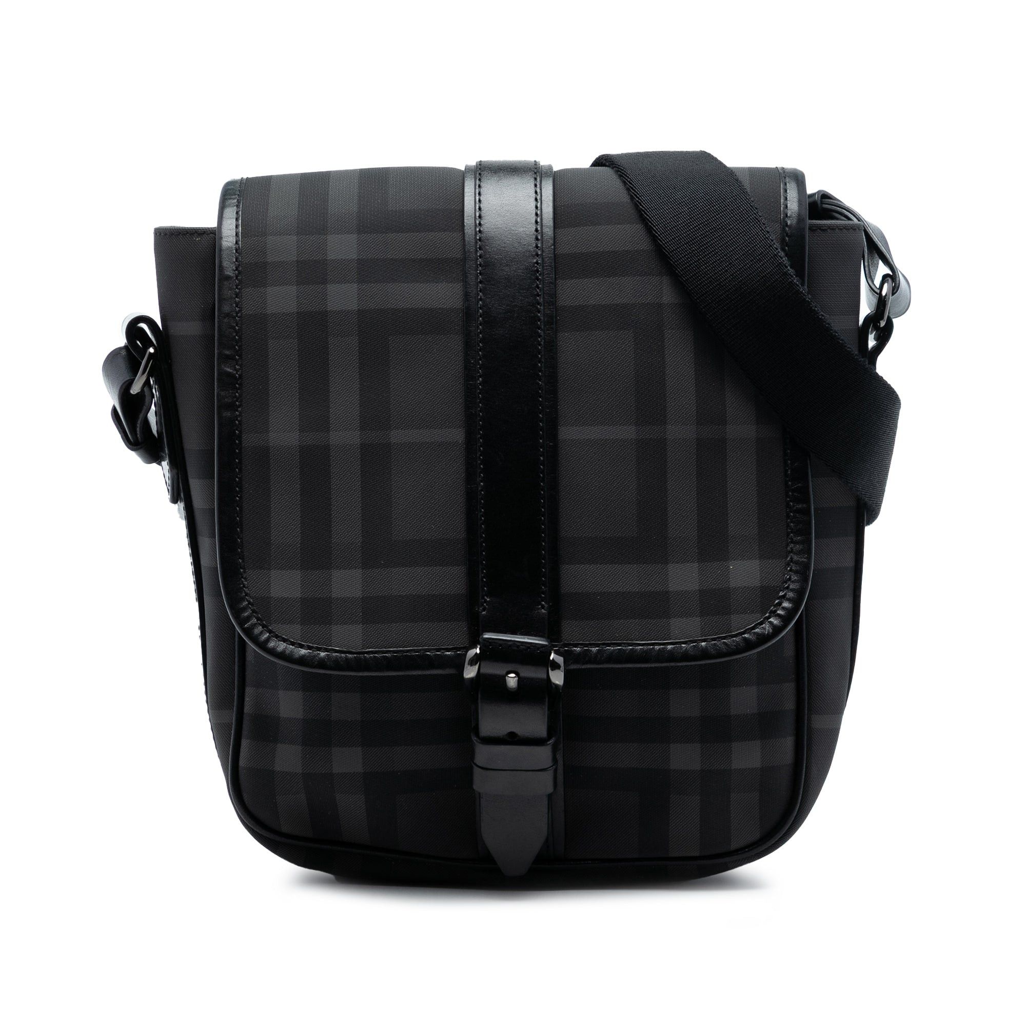 Burberry Smoke Check Coated Canvas Crossbody Size ONE SIZE - 1 Thumbnail