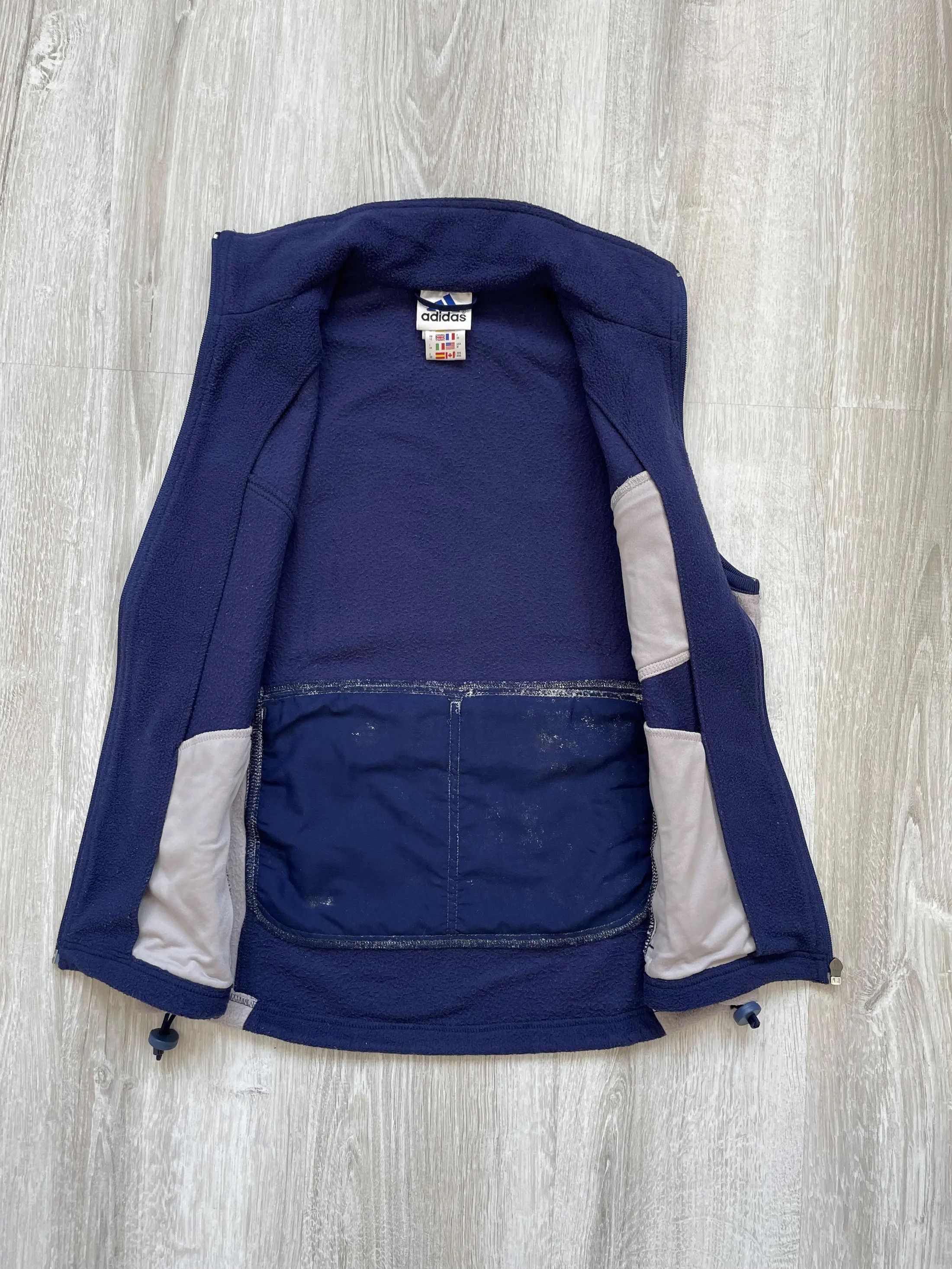 Adidas Vintage 90s Adidas Fleece Track Vest Size US S / EU 44-46 / 1 - 2 Thumbnail