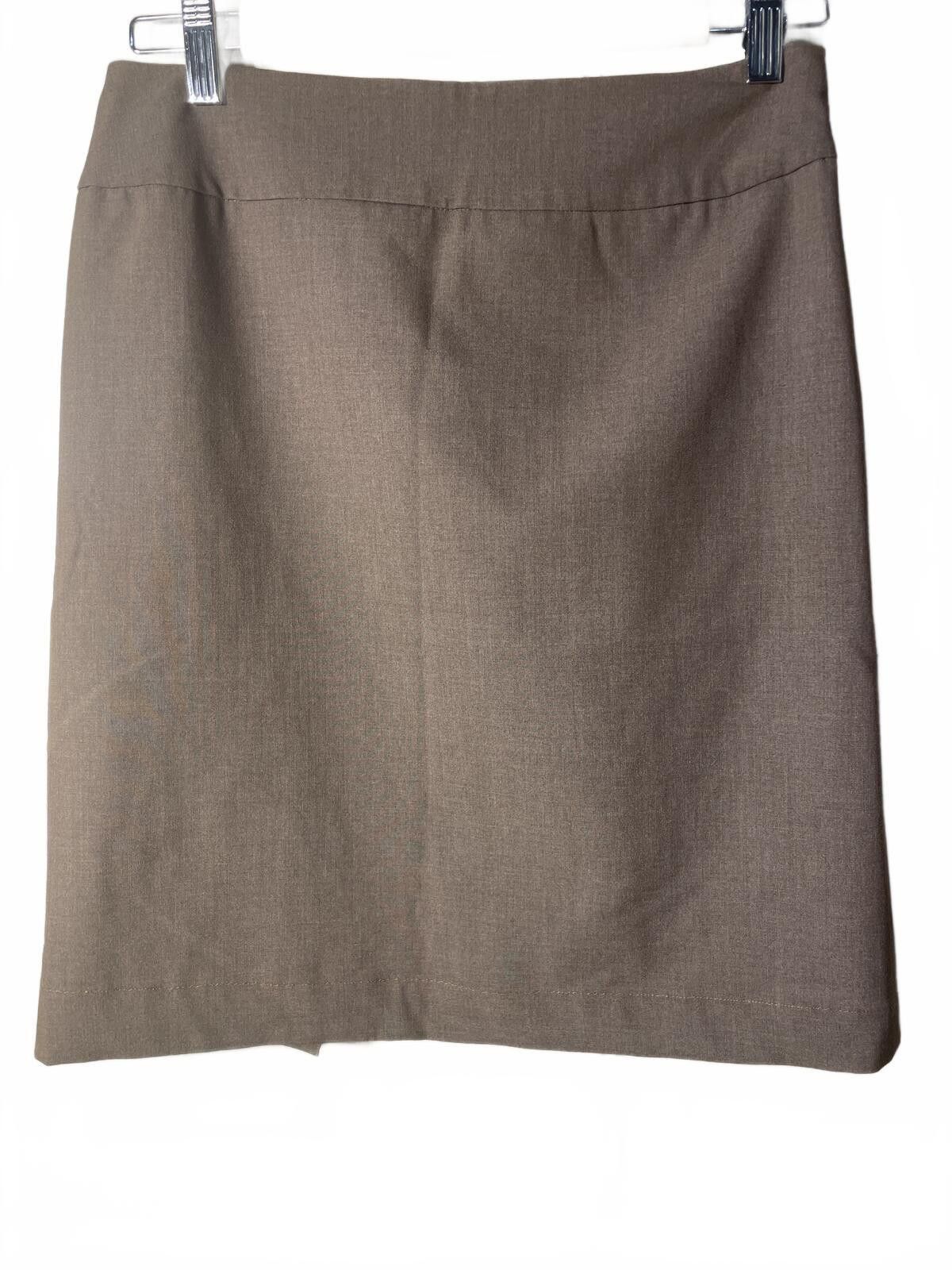 Elie Tahari Tahari Classic A Mini Skirt Women's Sz 2 Brown Lined Neutral Size 26" / US 2 / IT 38 - 1 Thumbnail