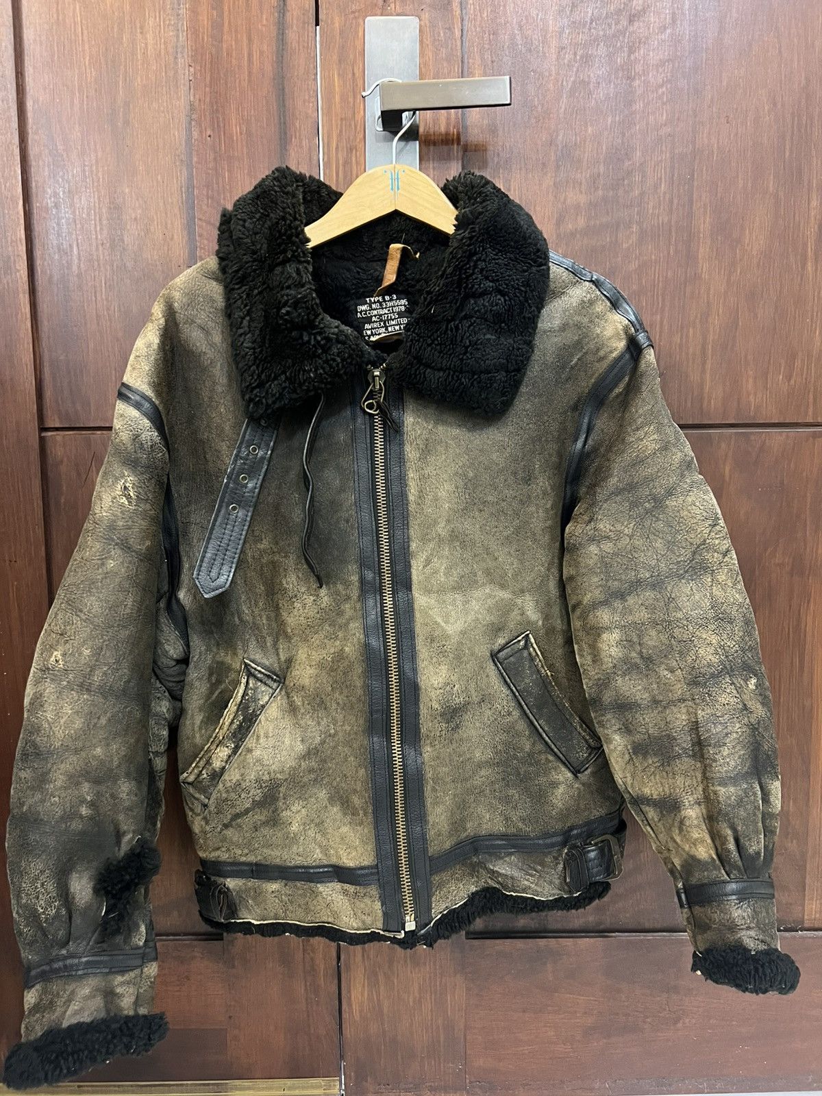 Vintage Avirex B3 Sheep Skin US Army Force Jacket