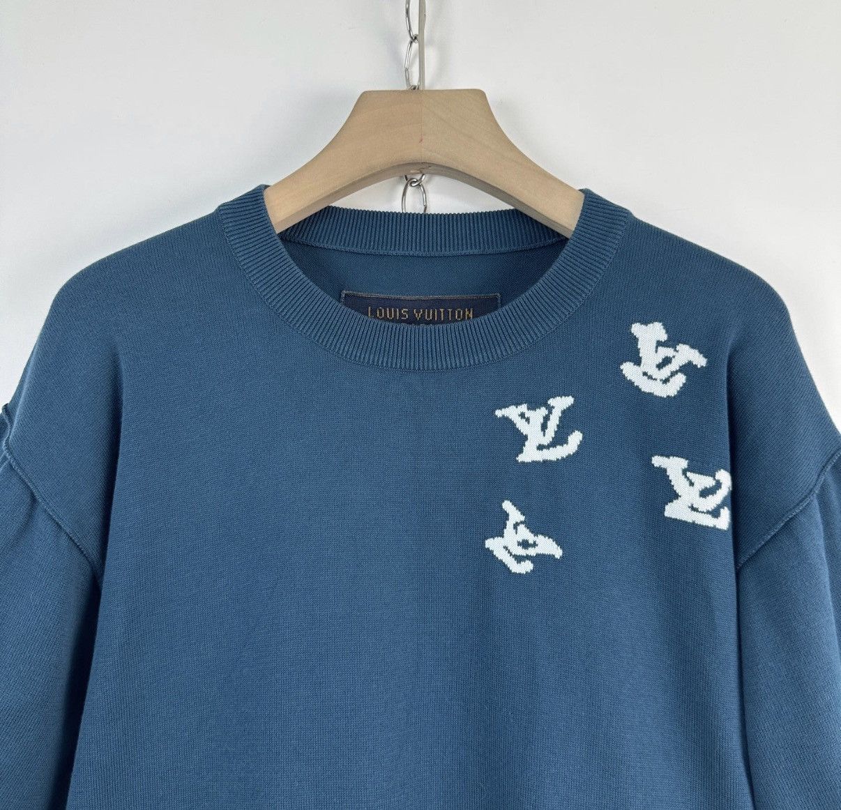 Louis Vuitton Louis Vuitton Navy Blue New Piper Knit Short Sleeve K12 Size US XL / EU 56 / 4 - 3 Thumbnail