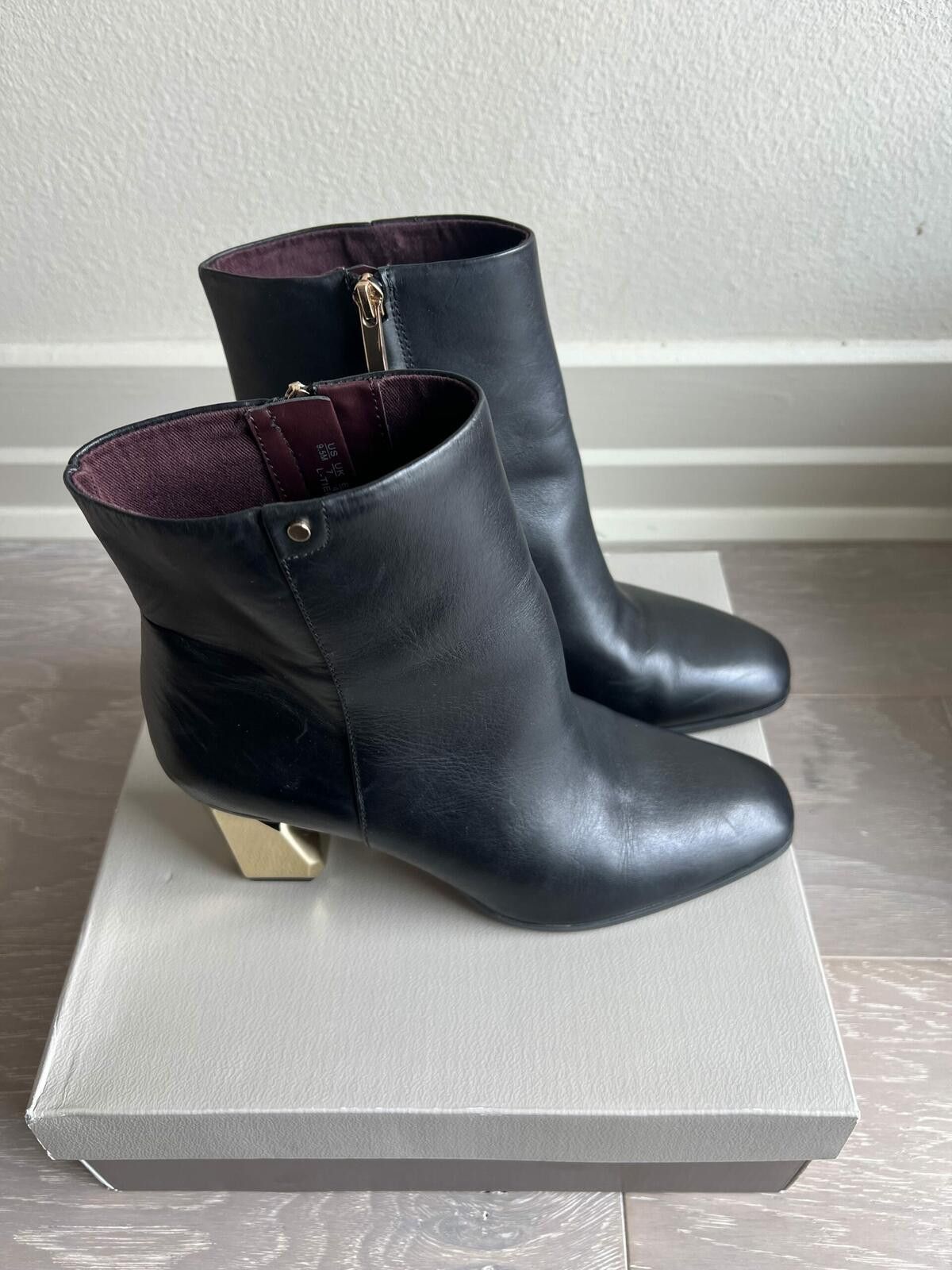 Other Franco Sarto Leather Tiera Booties - 9.5 - Black Size US 9.5 / IT 39.5 - 3 Thumbnail