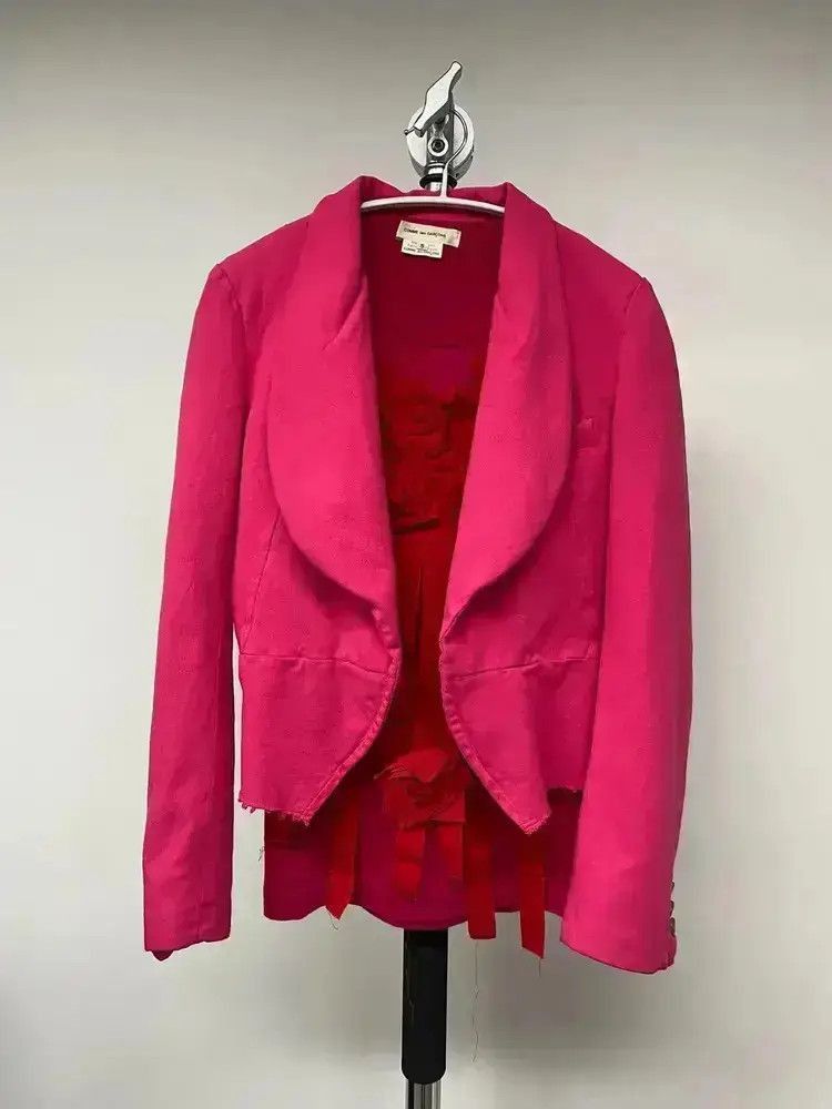 Comme des Garcons Comme Des Garcons Pink Blazer Jacket-2507 Size US S / EU 44-46 / 1 - 1 Thumbnail