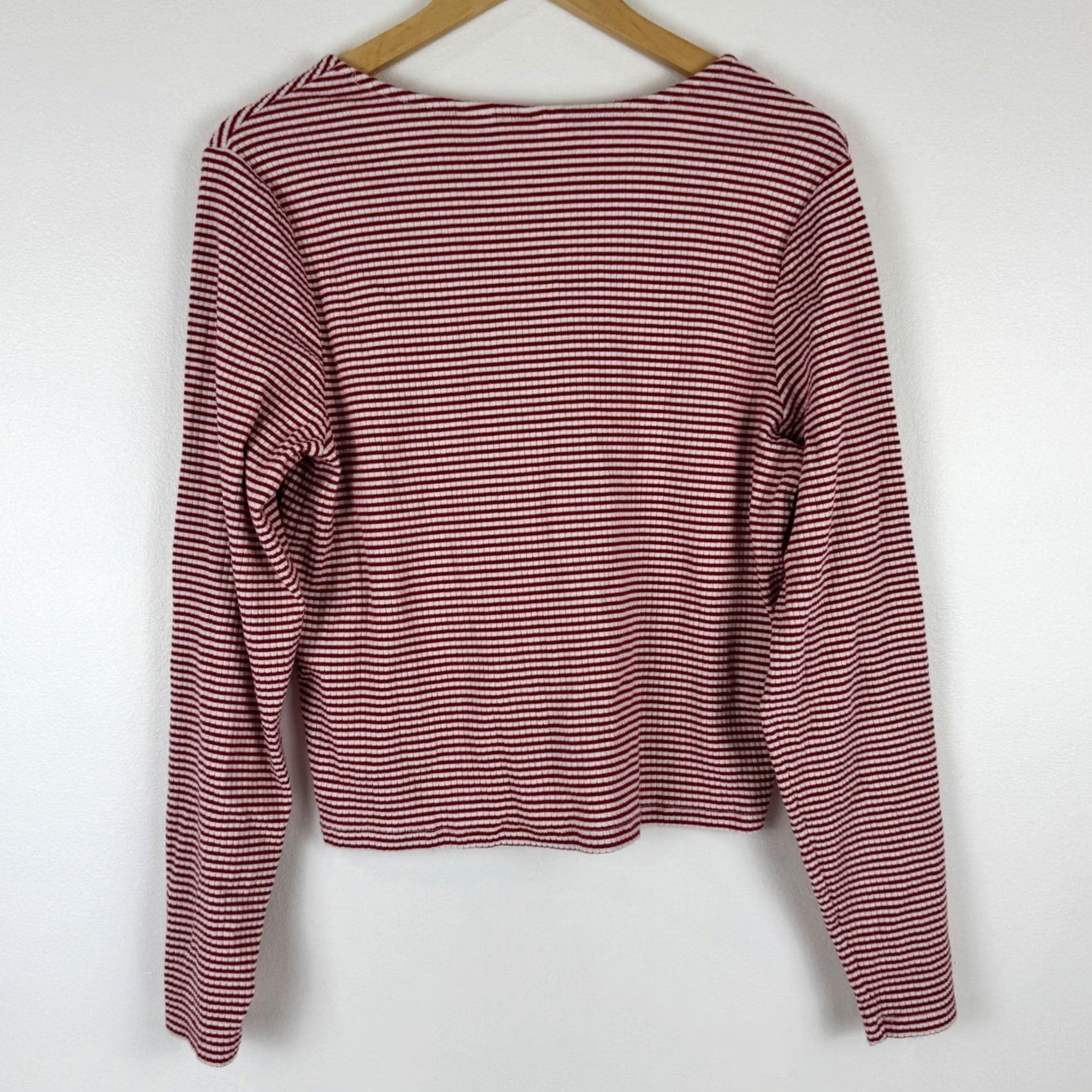 Levi's Levi's Shirt Red White Stripe Button Up Long Sleeve Top XL Womens Size XL / US 12-14 / IT 48-50 - 2 Thumbnail