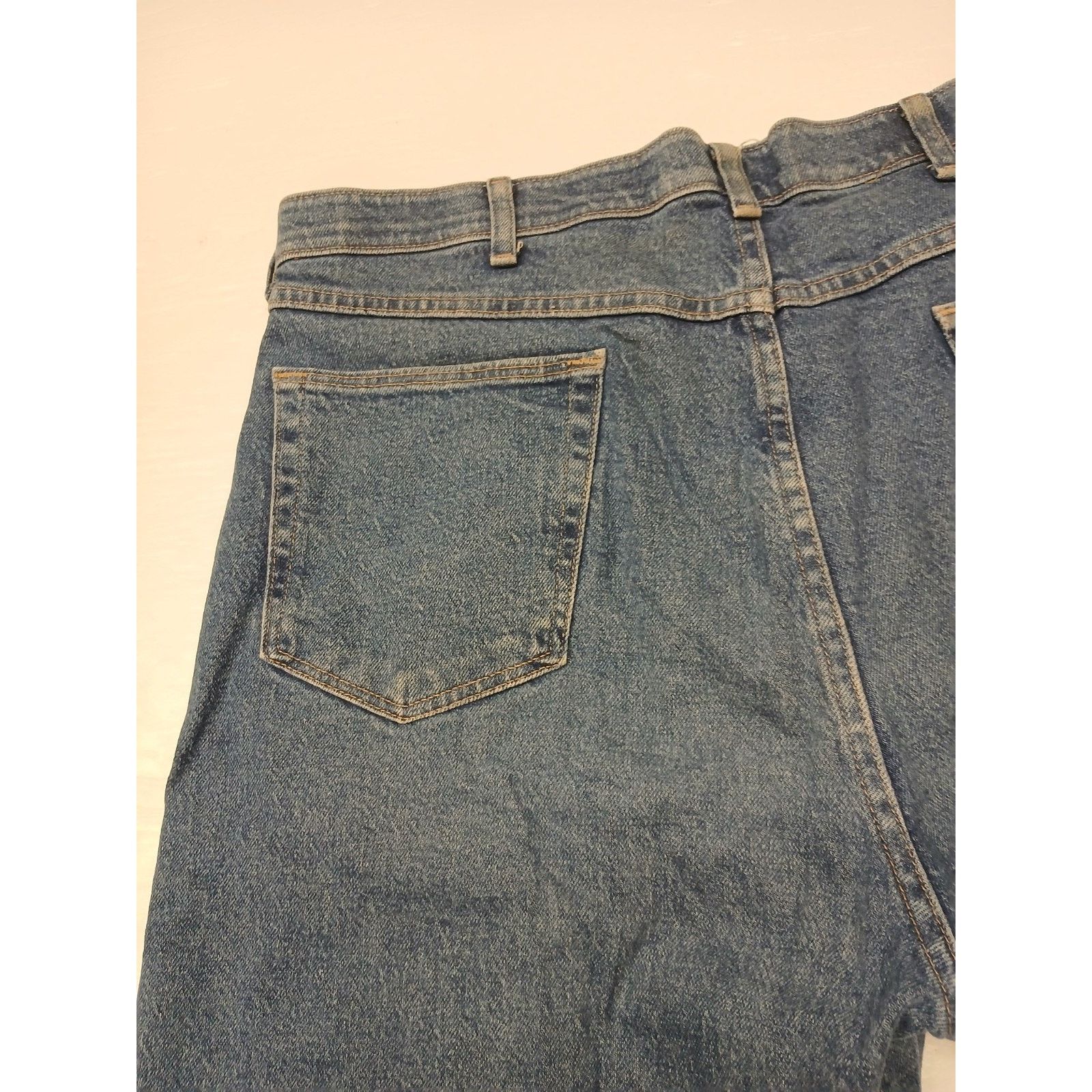 Wrangler Wrangler (38x32) Men's Straight Blue Denim Jeans Size US 38 / EU 54 - 7 Thumbnail