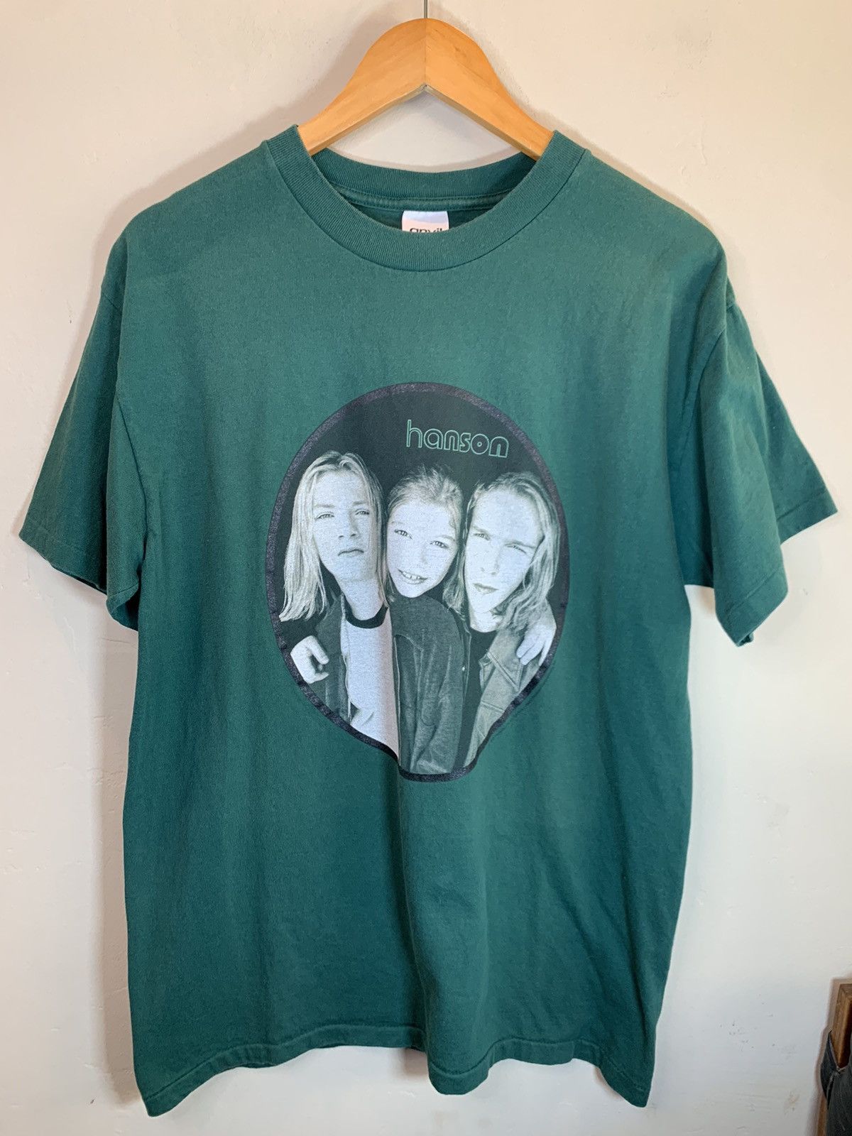 Band Tees × Vintage *RARE* Vintage 90’s Hanson Band Art Single Stitch Shirt 1997 Size US L / EU 52-54 / 3 - 1 Thumbnail