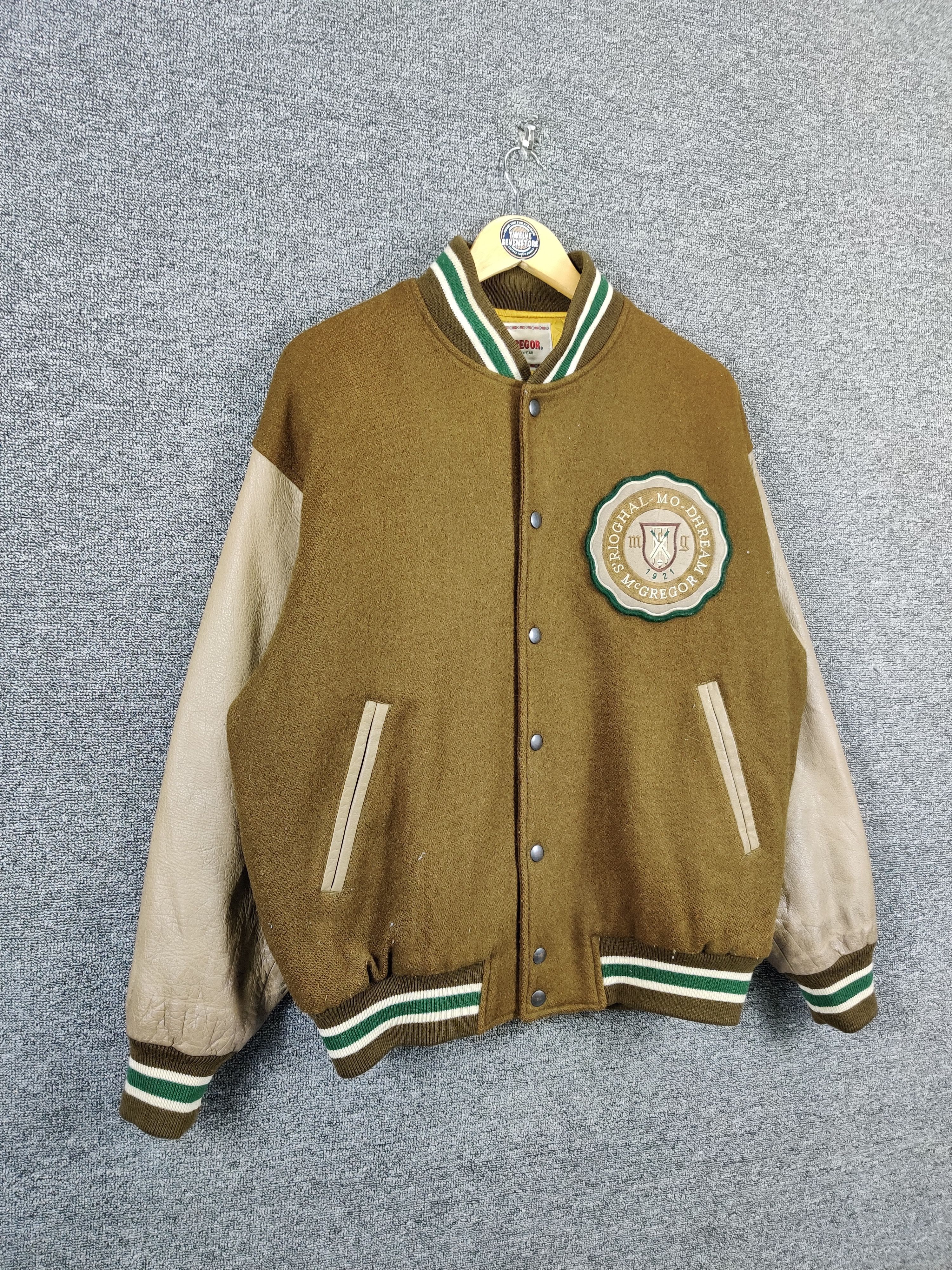 McGregor Vintage 90s McGregor Wool Varsity Leather Jacket Size US L / EU 52-54 / 3 - 8 Thumbnail