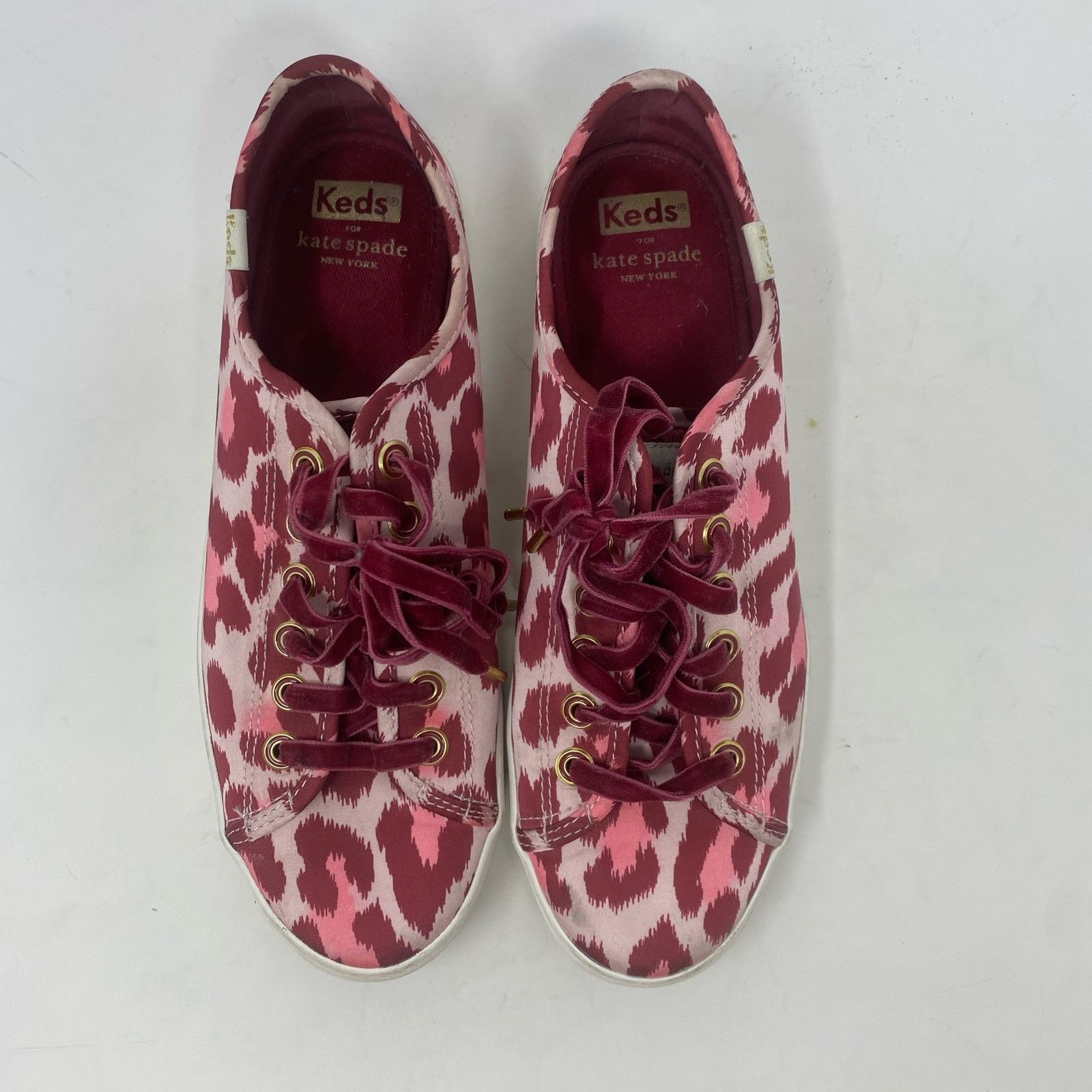 Kate Spade Kate Spade x Keds Kickstart Pink/Burgundy Leopard Satin 8.5 Size US 8.5 / IT 38.5 - 4 Thumbnail