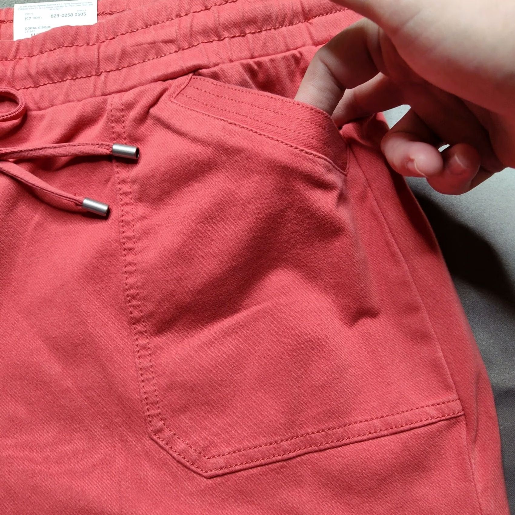 Vintage St Johns Bay Women 2XL Coral Bisque Pull On Cotton Blend 4" Shorts NEW Size 40" / US 18 - 6 Thumbnail